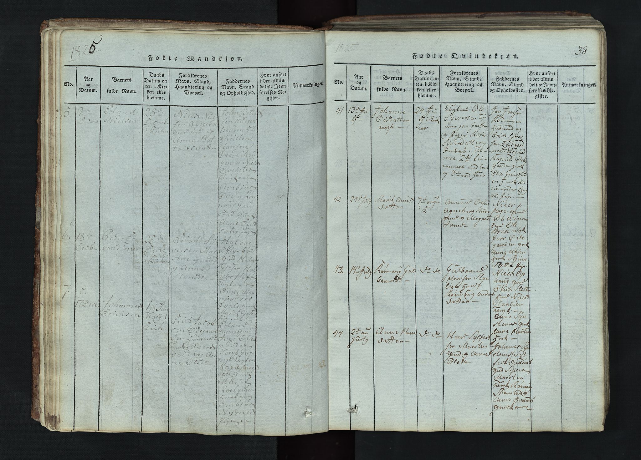 Lom prestekontor, SAH/PREST-070/L/L0002: Parish register (copy) no. 2, 1815-1844, p. 38