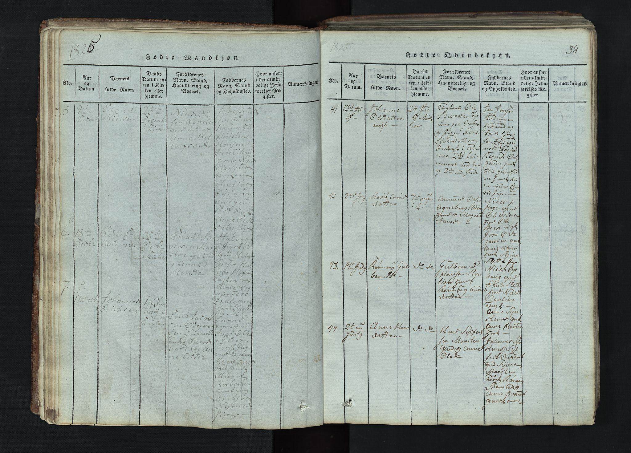 Lom prestekontor, AV/SAH-PREST-070/L/L0002: Parish register (copy) no. 2, 1815-1844, p. 38