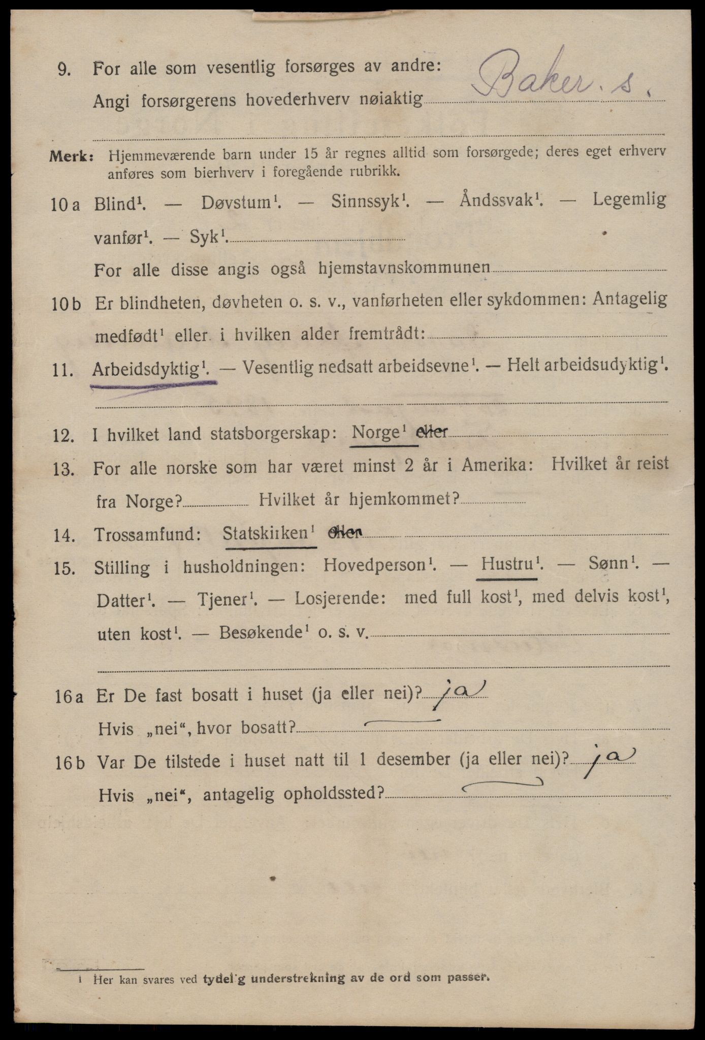 SAT, 1920 census for Trondheim, 1920, p. 133965