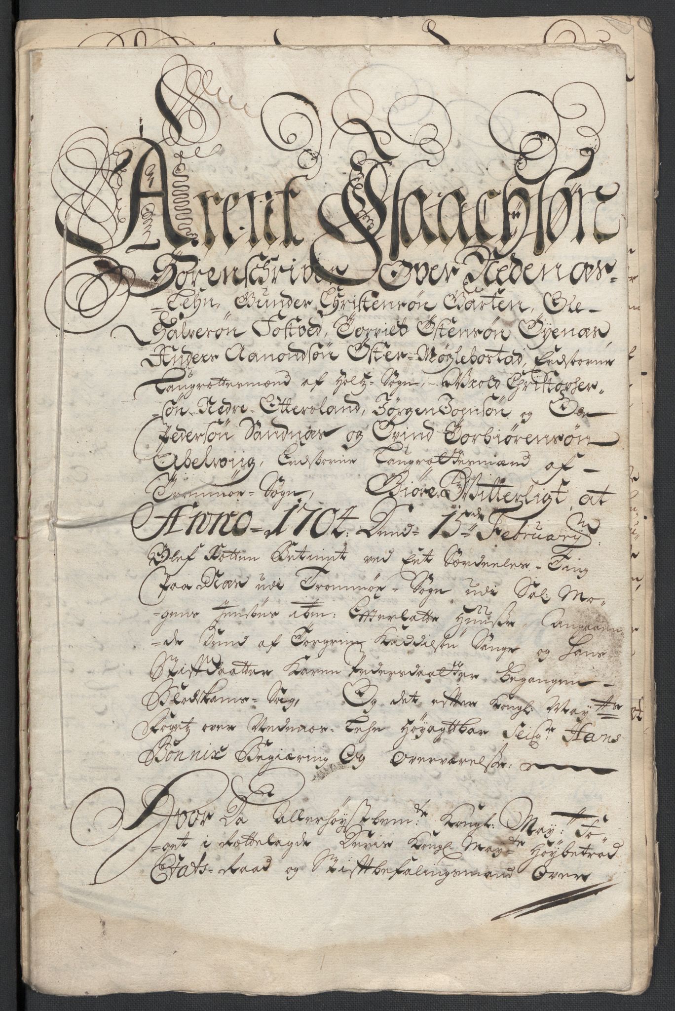 Rentekammeret inntil 1814, Reviderte regnskaper, Fogderegnskap, AV/RA-EA-4092/R39/L2317: Fogderegnskap Nedenes, 1704-1705, p. 516