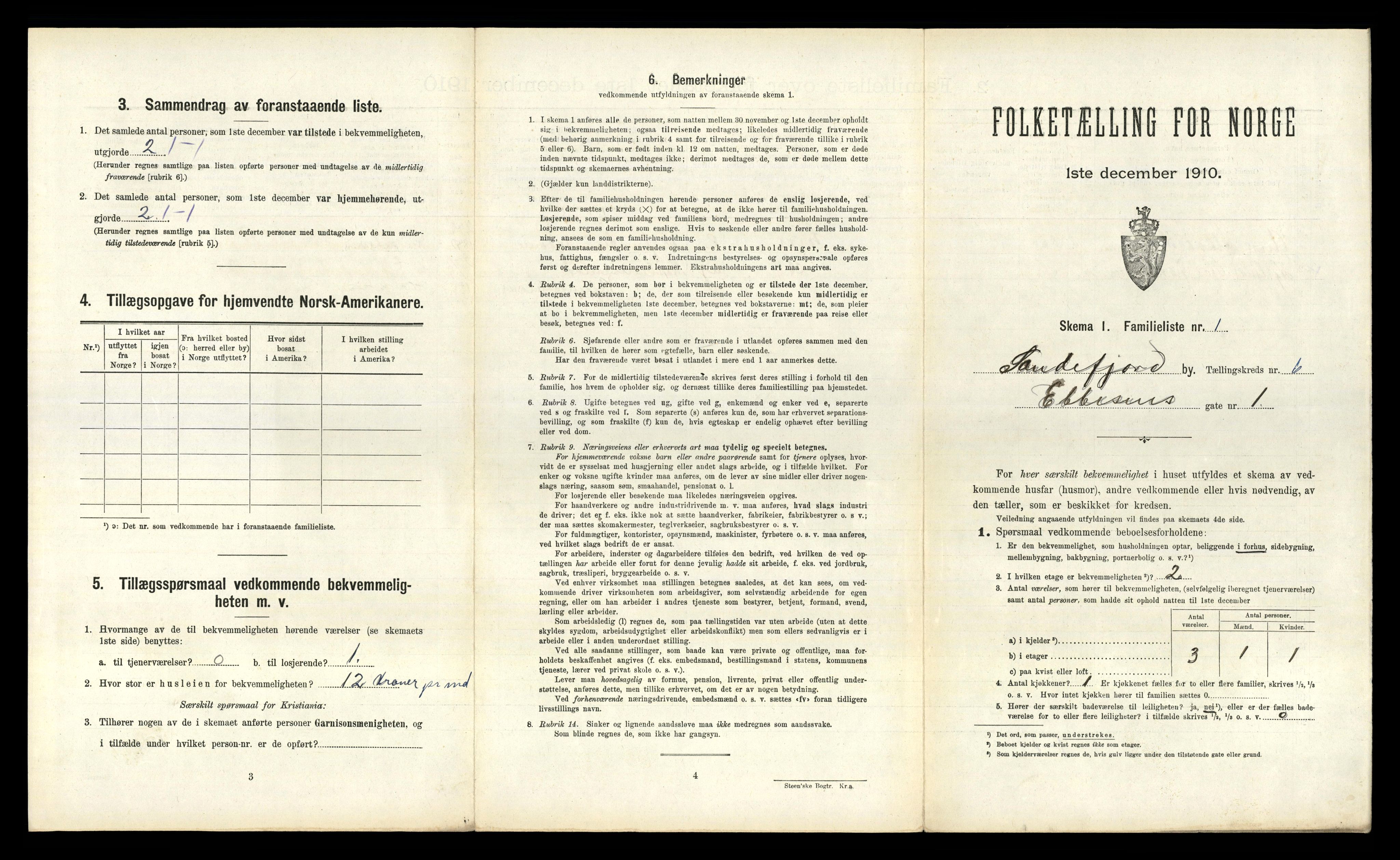 RA, 1910 census for Sandefjord, 1910, p. 1642