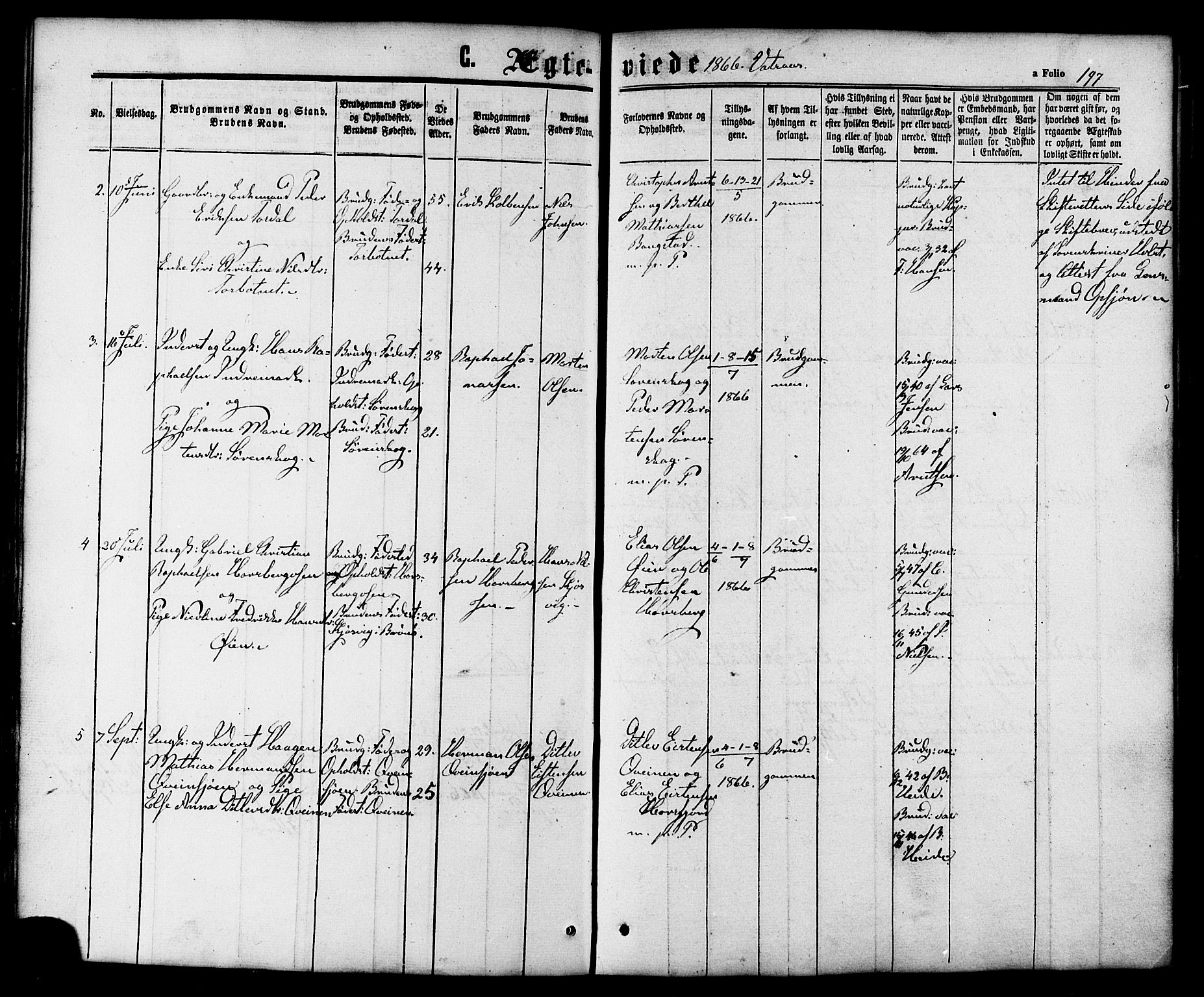 Ministerialprotokoller, klokkerbøker og fødselsregistre - Nordland, SAT/A-1459/810/L0146: Parish register (official) no. 810A08 /1, 1862-1874, p. 197