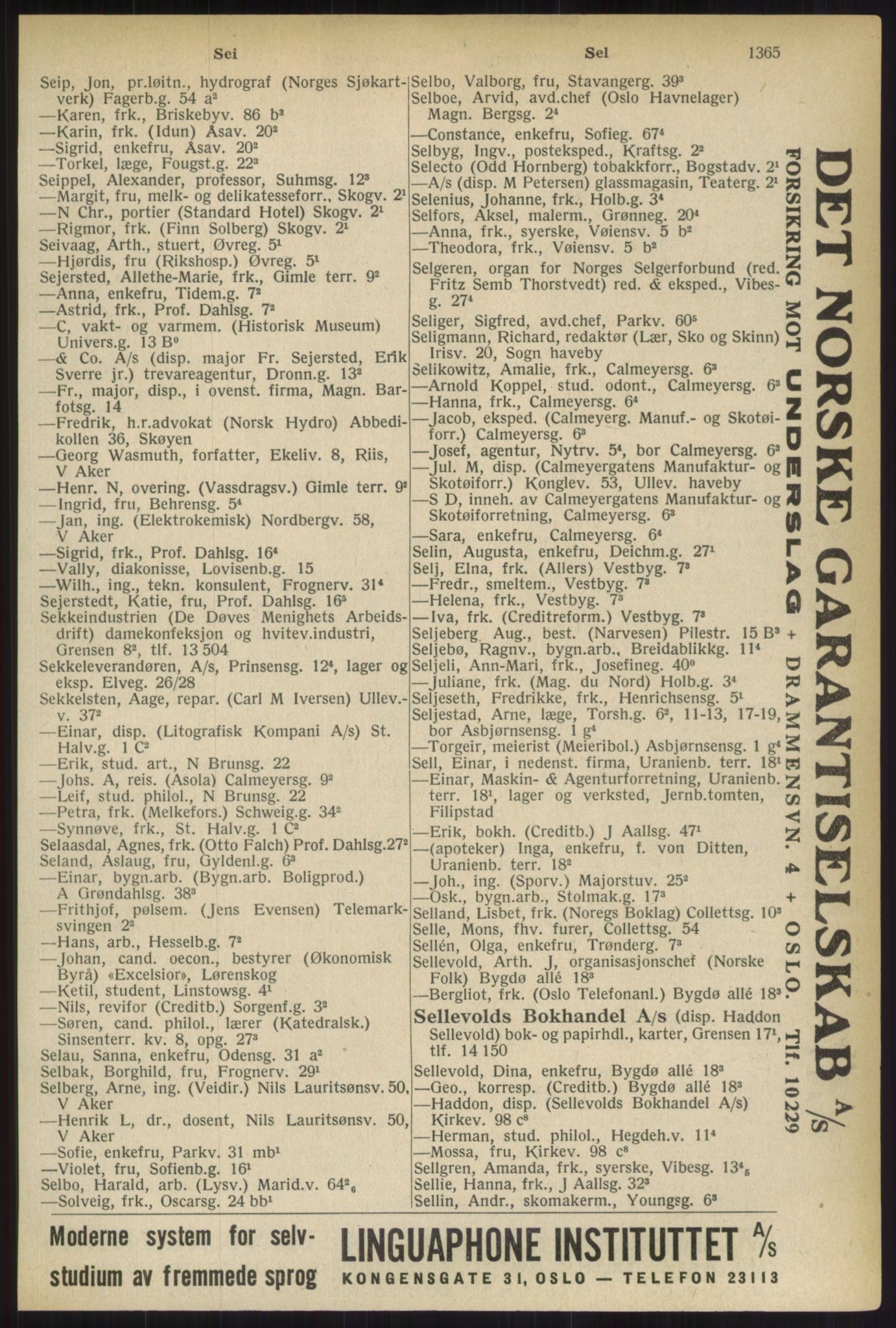 Kristiania/Oslo adressebok, PUBL/-, 1937, p. 1365