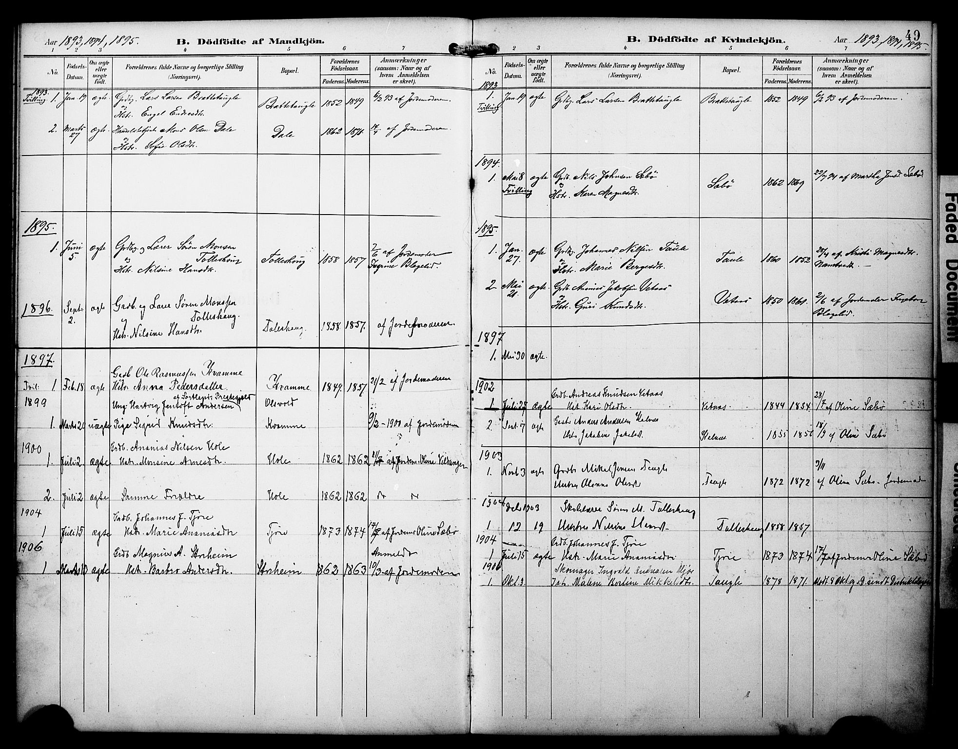 Manger sokneprestembete, AV/SAB-A-76801/H/Haa: Parish register (official) no. D 2, 1894-1908, p. 49