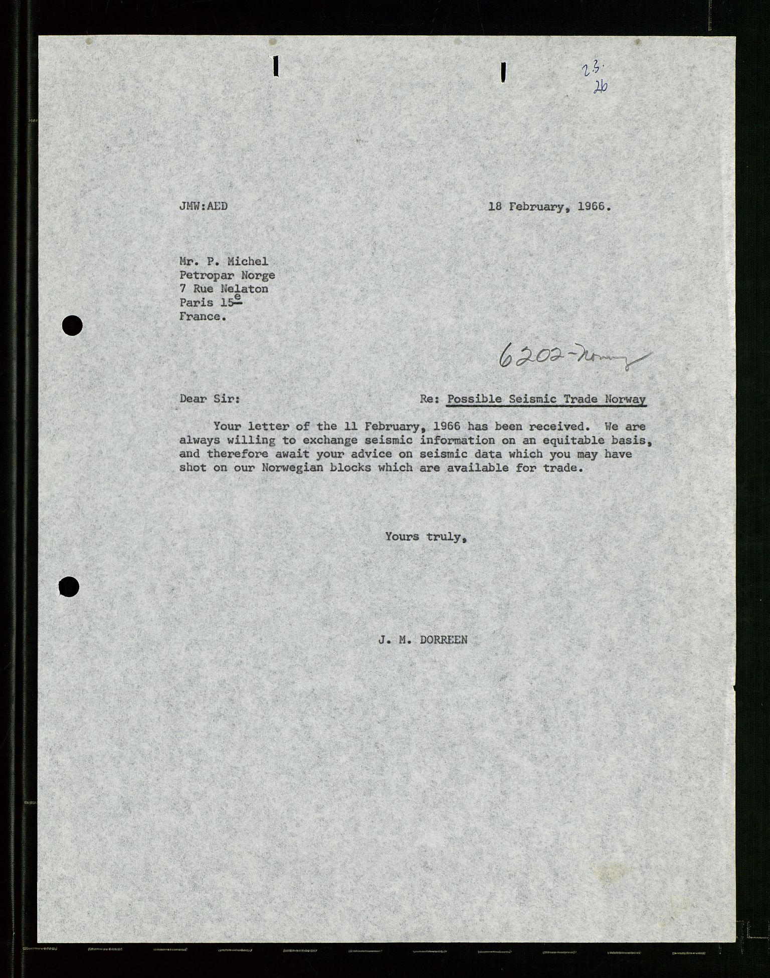 Pa 1512 - Esso Exploration and Production Norway Inc., AV/SAST-A-101917/E/Ea/L0021: Sak og korrespondanse, 1965-1974, p. 14