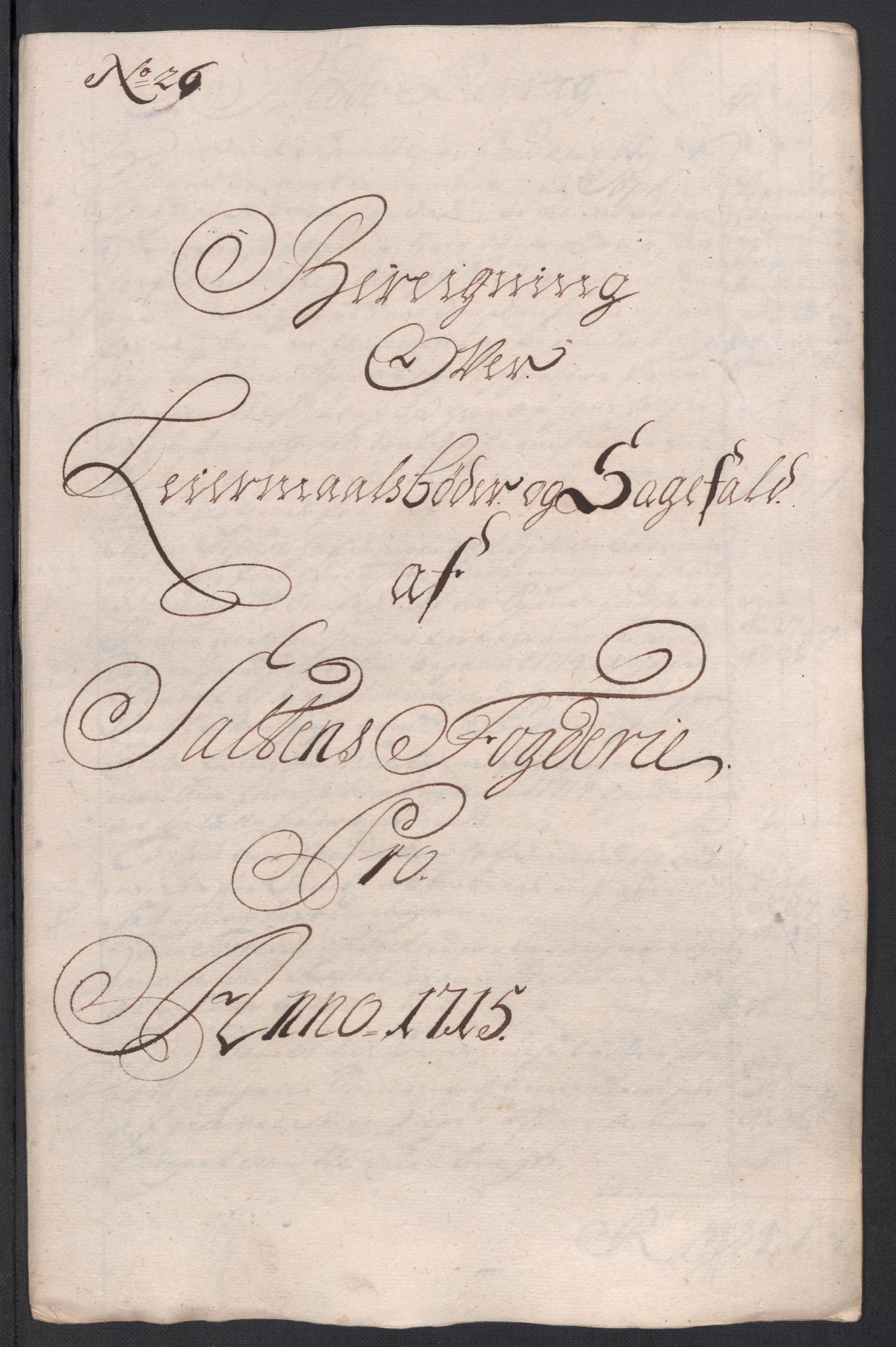 Rentekammeret inntil 1814, Reviderte regnskaper, Fogderegnskap, AV/RA-EA-4092/R66/L4585: Fogderegnskap Salten, 1715, p. 270