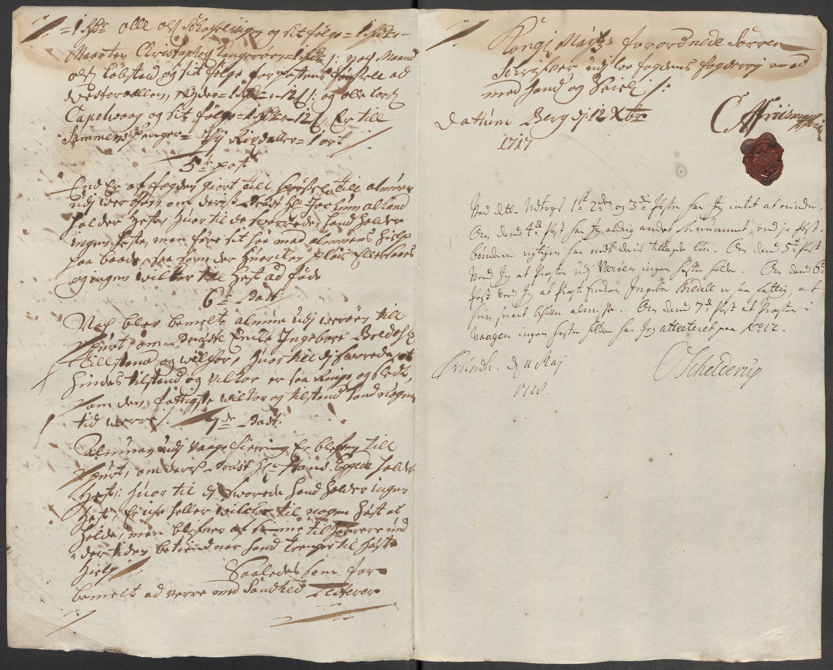 Rentekammeret inntil 1814, Reviderte regnskaper, Fogderegnskap, AV/RA-EA-4092/R67/L4683: Fogderegnskap Vesterålen, Andenes og Lofoten, 1717, p. 107