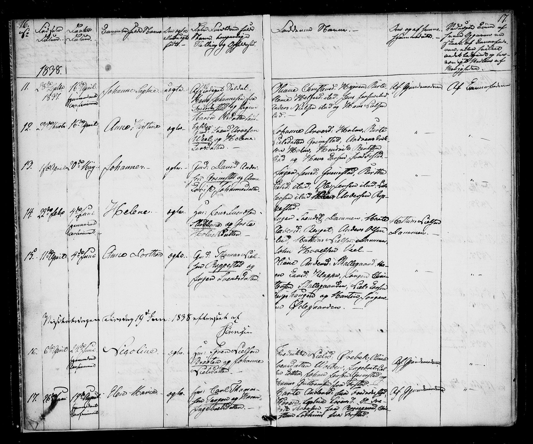 Borge prestekontor Kirkebøker, AV/SAO-A-10903/F/Fb/L0001: Parish register (official) no. II 1, 1836-1852, p. 16-17