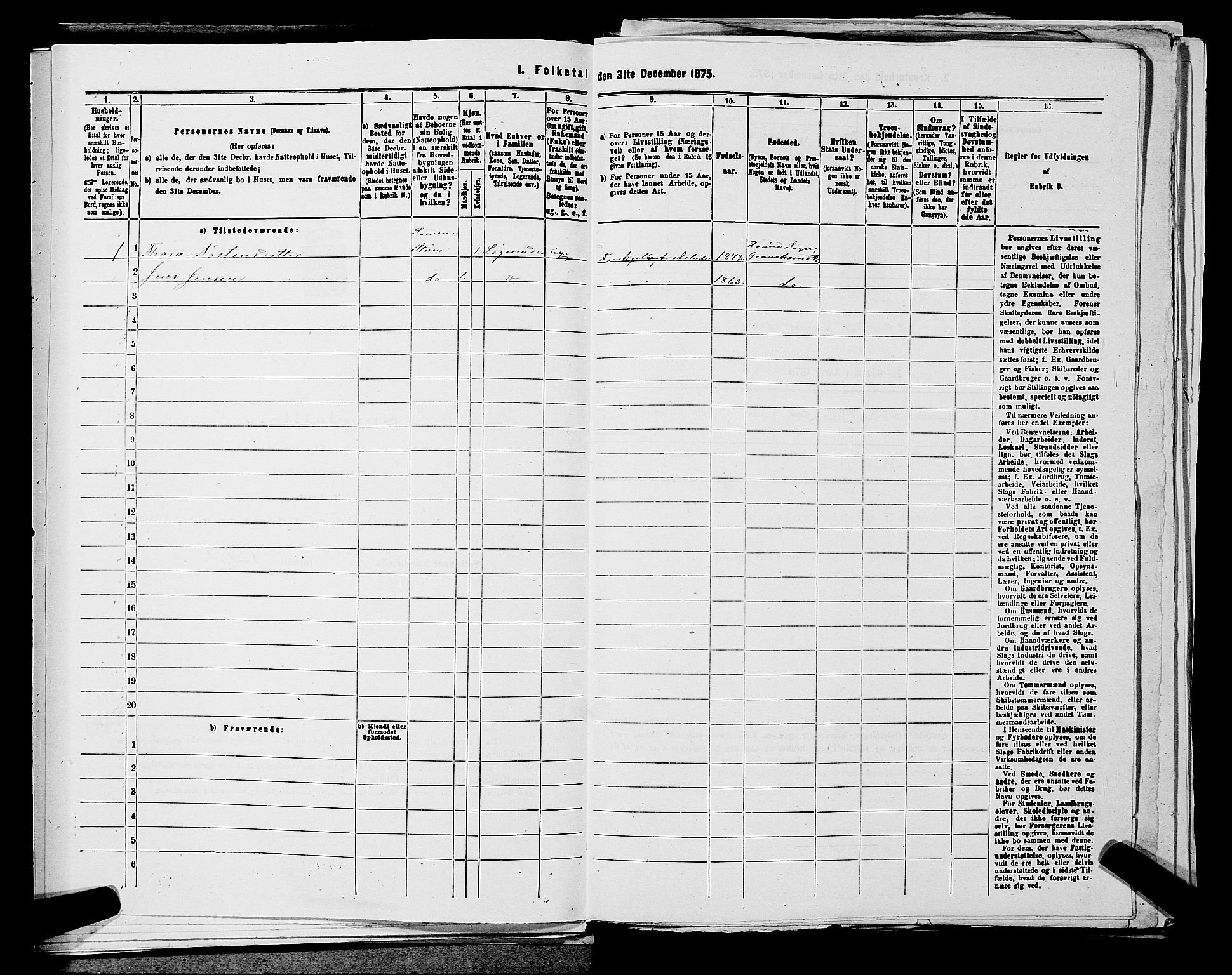 SAKO, 1875 census for 0632P Rollag, 1875, p. 123