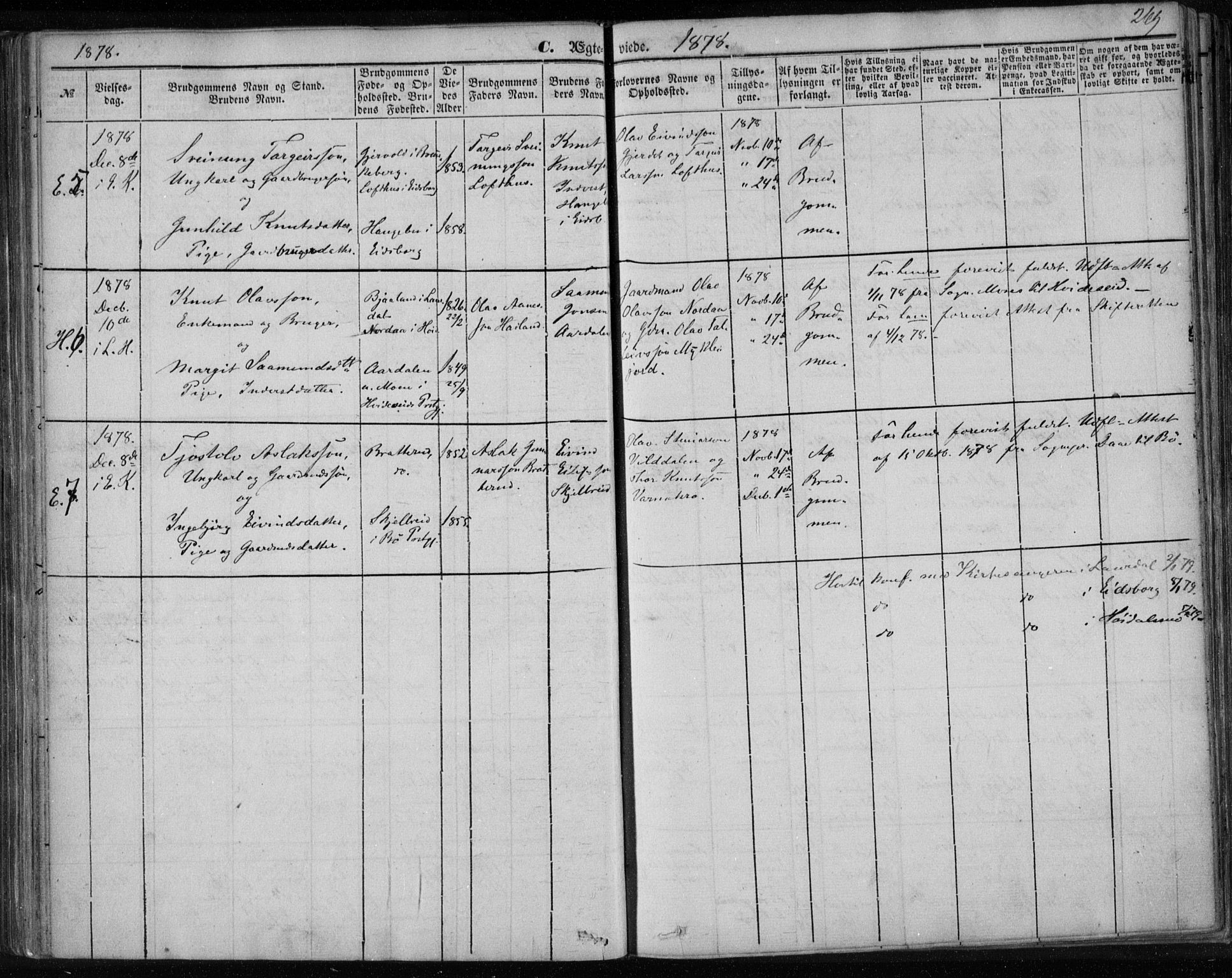 Lårdal kirkebøker, SAKO/A-284/F/Fa/L0006: Parish register (official) no. I 6, 1861-1886, p. 269