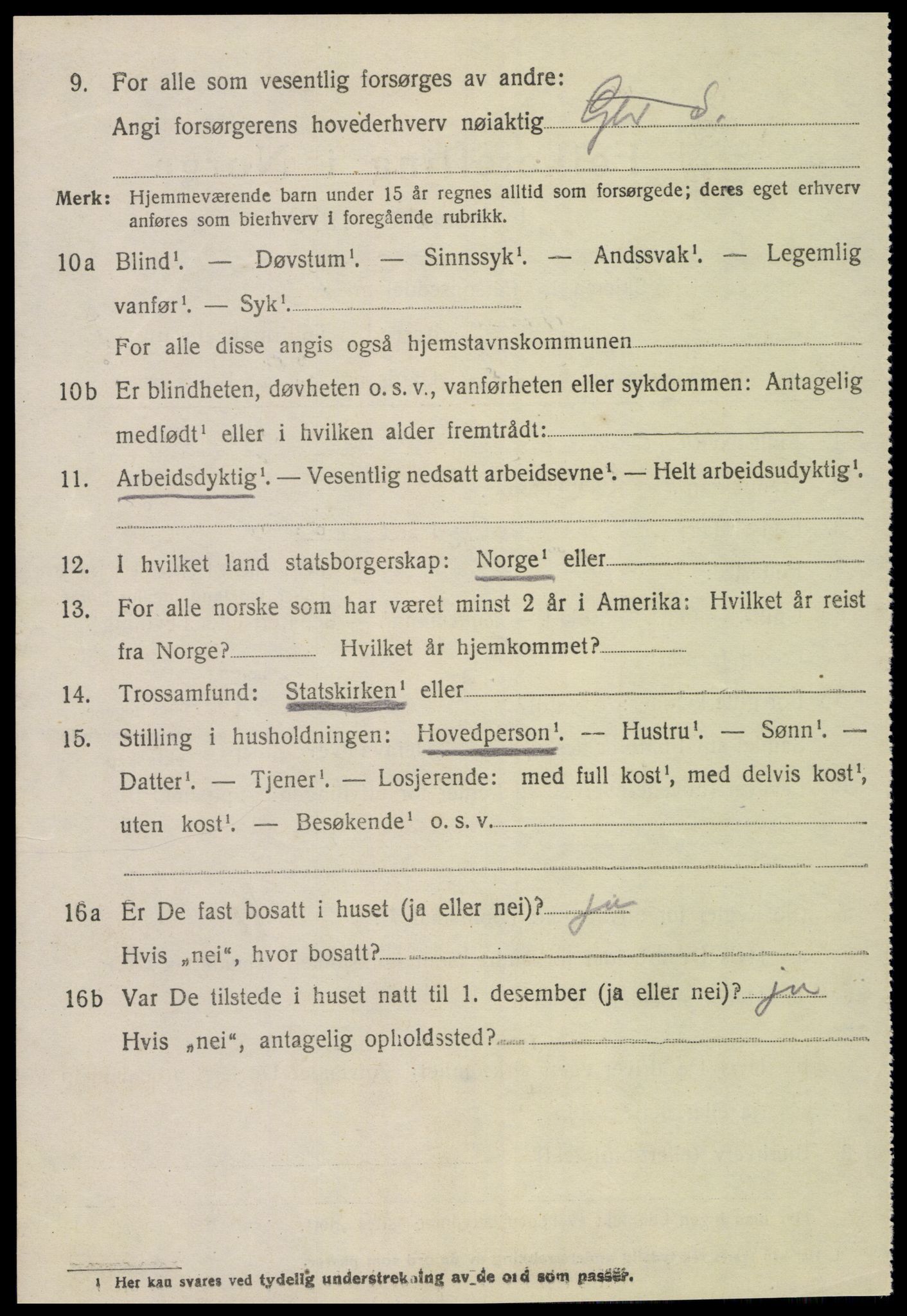 SAT, 1920 census for Veøy, 1920, p. 2530