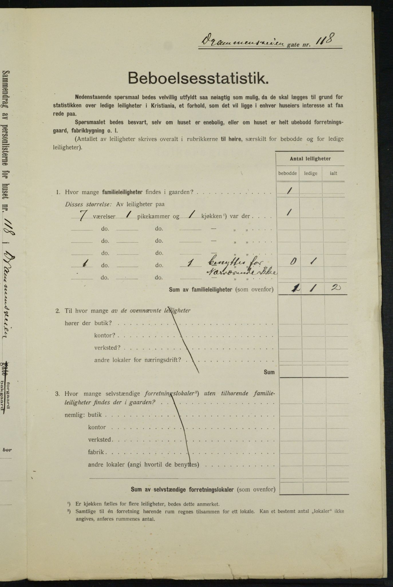 OBA, Municipal Census 1913 for Kristiania, 1913, p. 17190