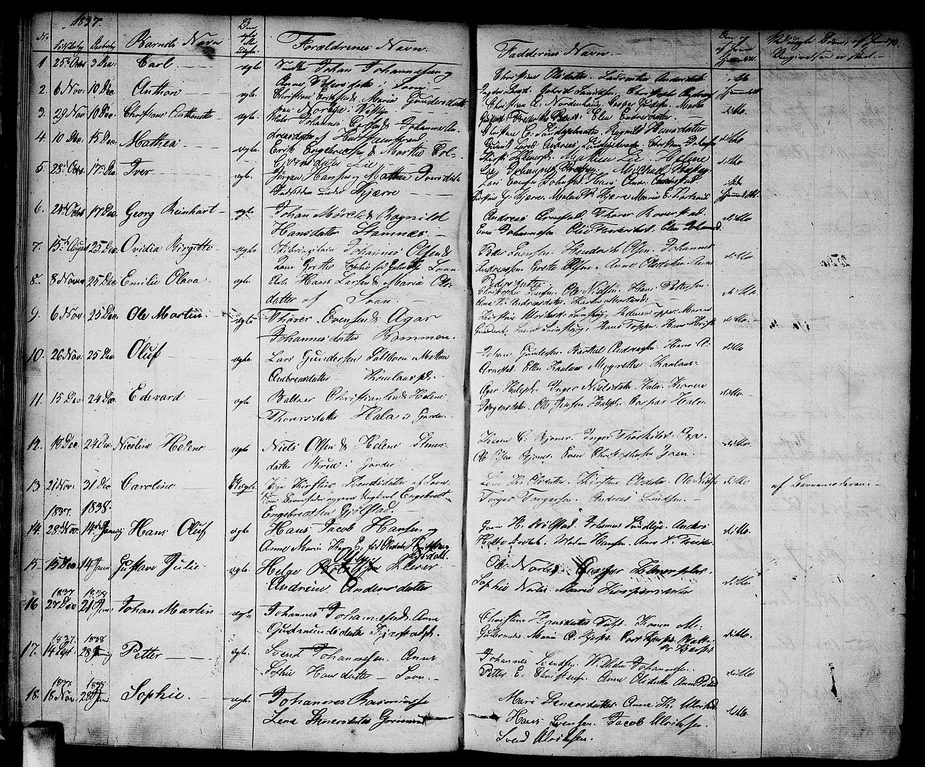Vestby prestekontor Kirkebøker, SAO/A-10893/F/Fa/L0006: Parish register (official) no. I 6, 1827-1849, p. 70