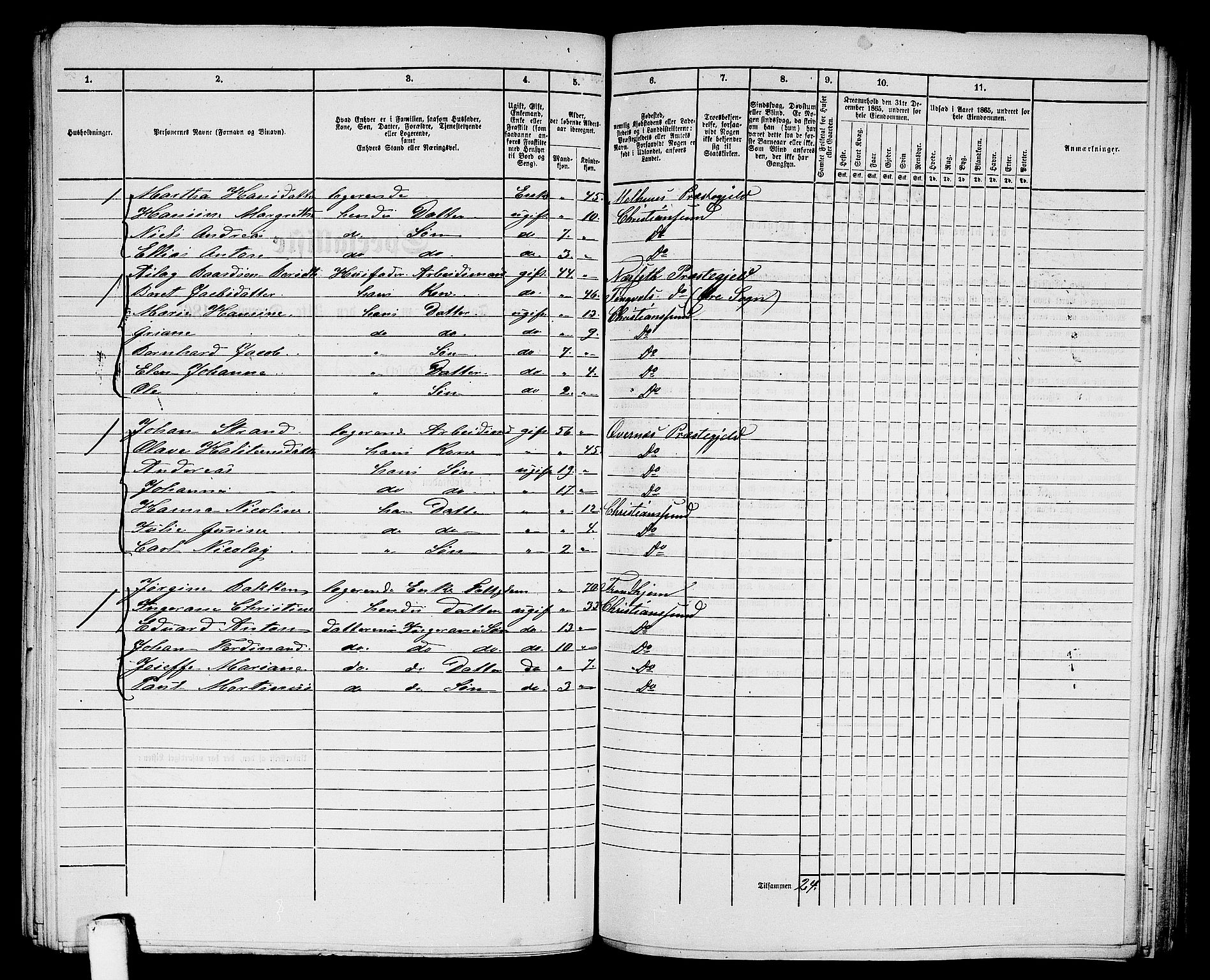 RA, 1865 census for Kristiansund/Kristiansund, 1865, p. 816