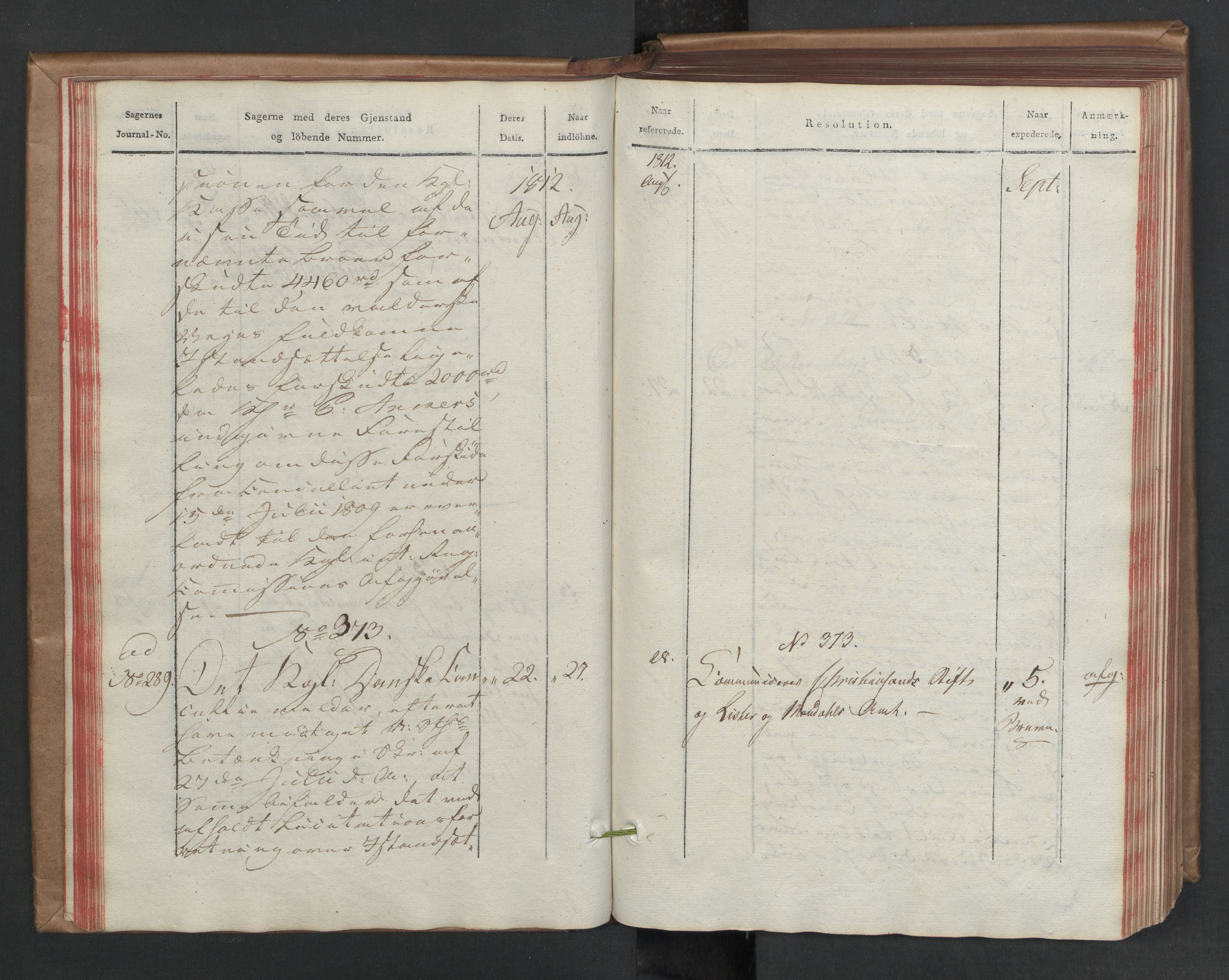 Stattholderembetet 1810-1814, 2. kontor (Kontor B), AV/RA-EA-5432/Aa/L0002: Kollegial referatprotokoll,  j.nr. 284-511,  l.nr. 328-639, 1812-1813, p. 34