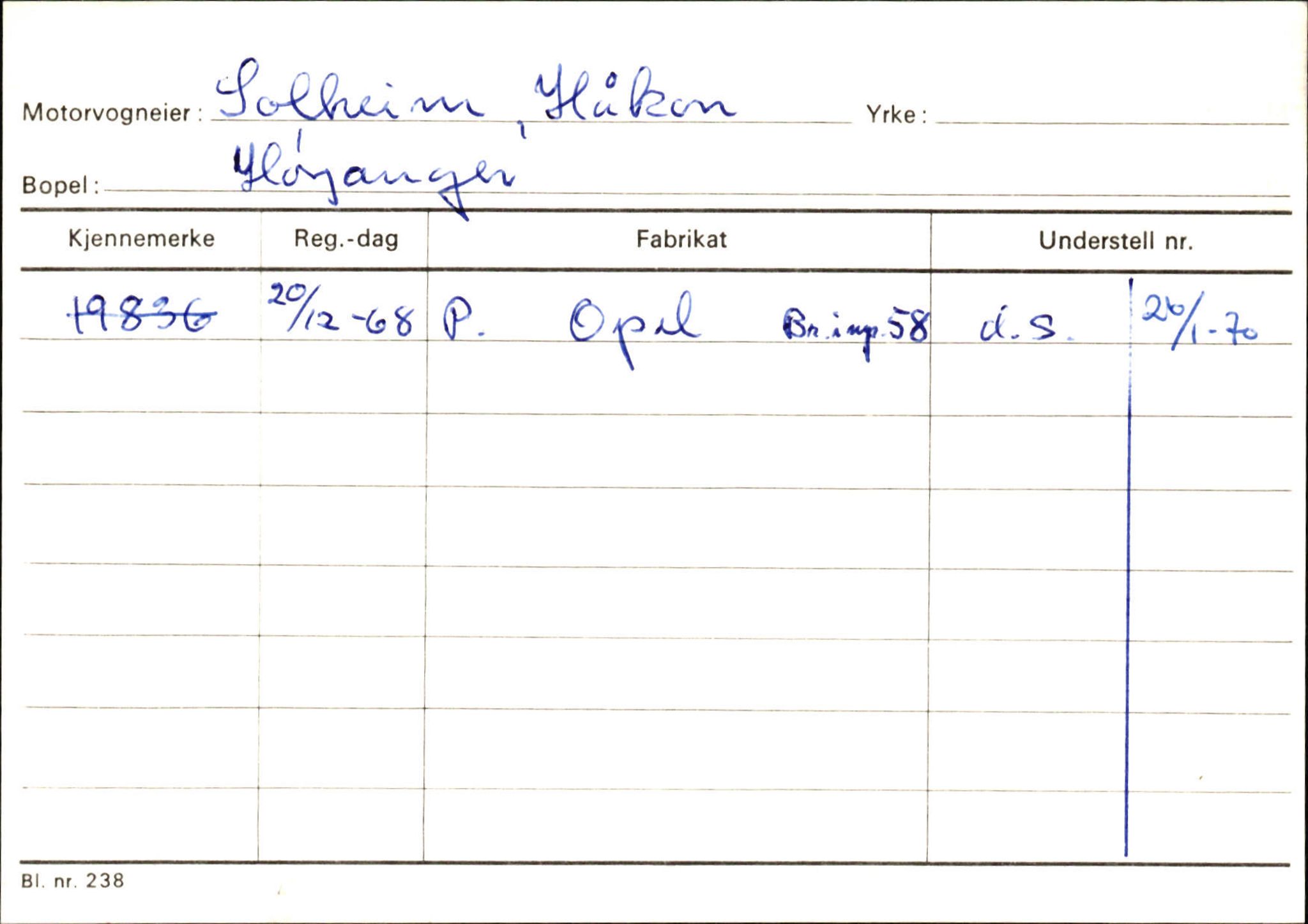 Statens vegvesen, Sogn og Fjordane vegkontor, AV/SAB-A-5301/4/F/L0131: Eigarregister Høyanger P-Å. Stryn S-Å, 1945-1975, p. 315