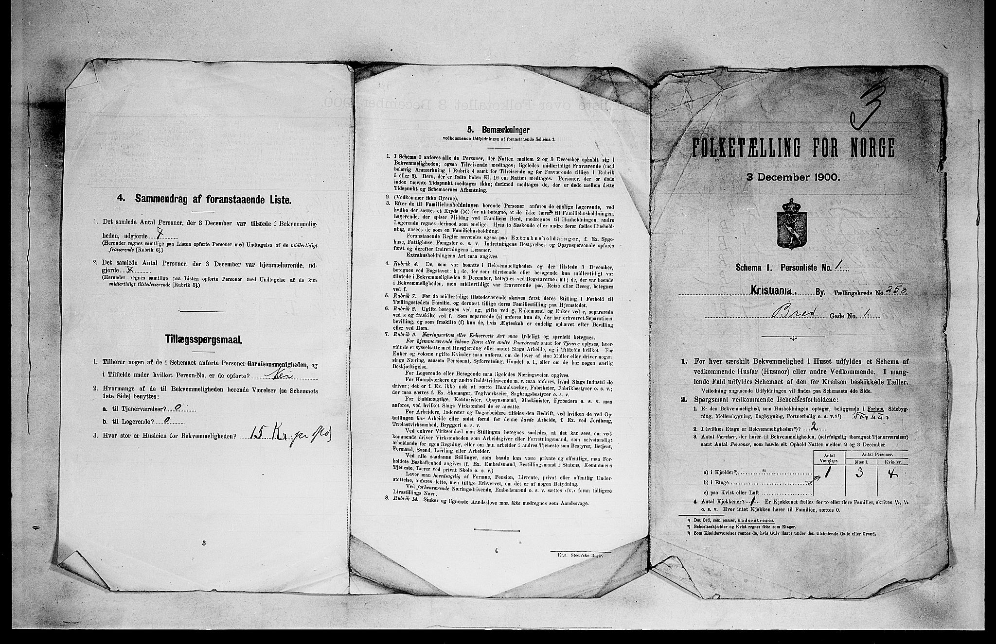 SAO, 1900 census for Kristiania, 1900, p. 7529