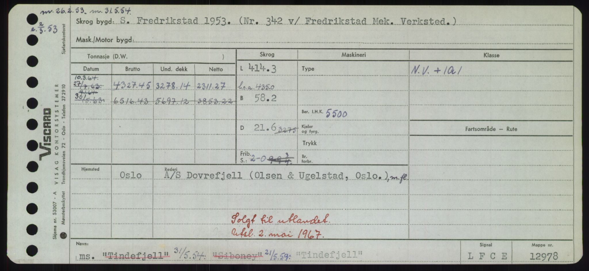 Sjøfartsdirektoratet med forløpere, Skipsmålingen, RA/S-1627/H/Hd/L0039: Fartøy, Ti-Tø, p. 37