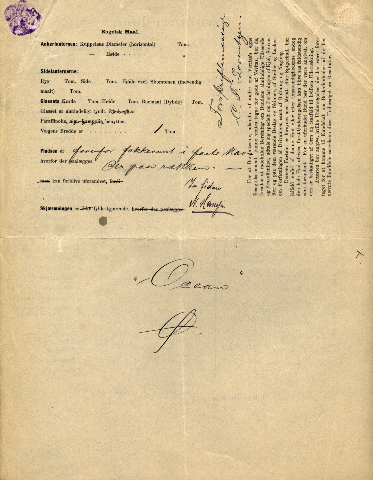 Pa 63 - Østlandske skibsassuranceforening, VEMU/A-1079/G/Ga/L0029/0002: Havaridokumenter / Johanne, Ocean, Capella, Columbus, Castro, 1892, p. 14