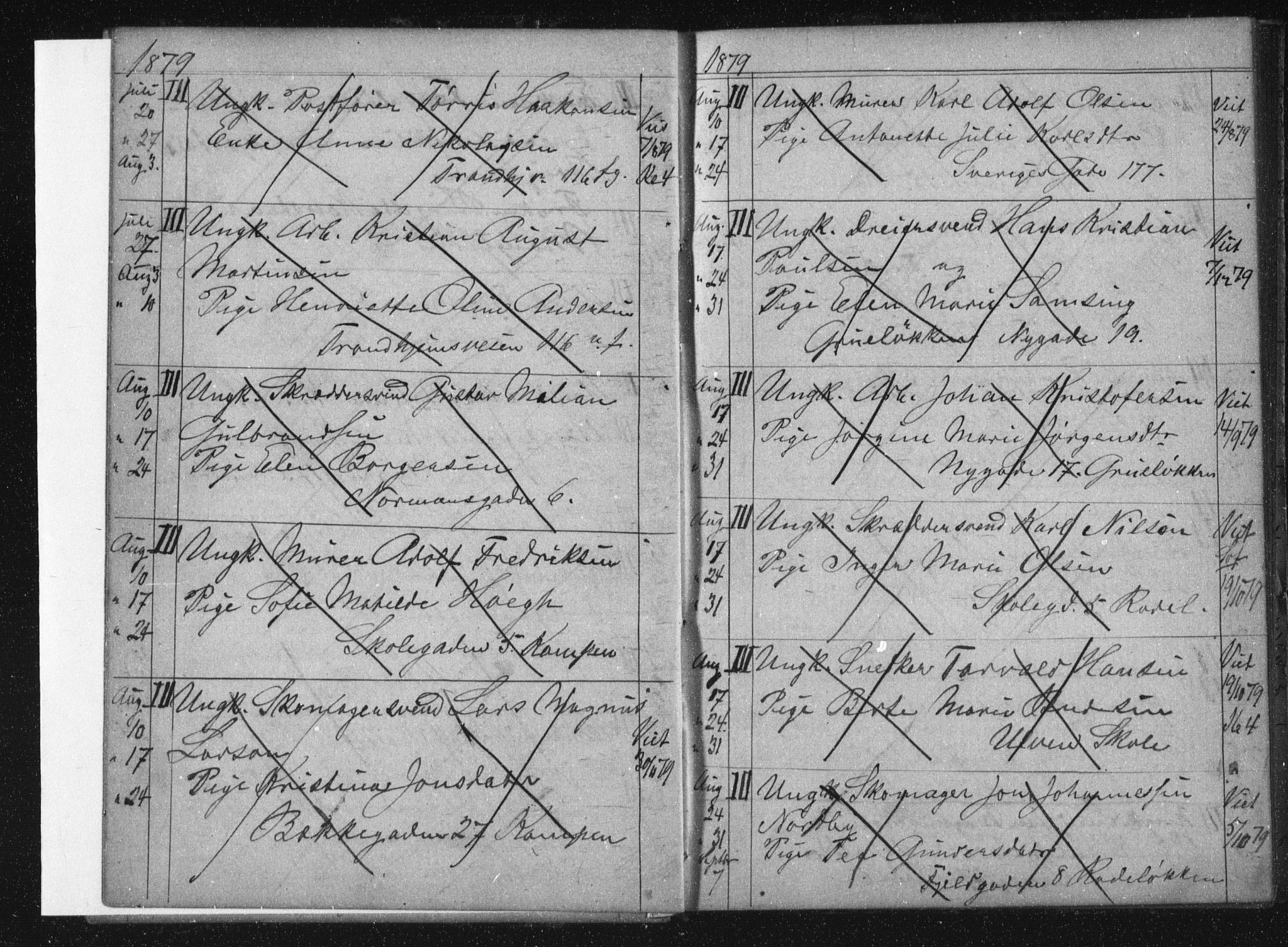 Østre Aker prestekontor Kirkebøker, AV/SAO-A-10840/H/Ha/L0005: Banns register no. I 5, 1879-1899