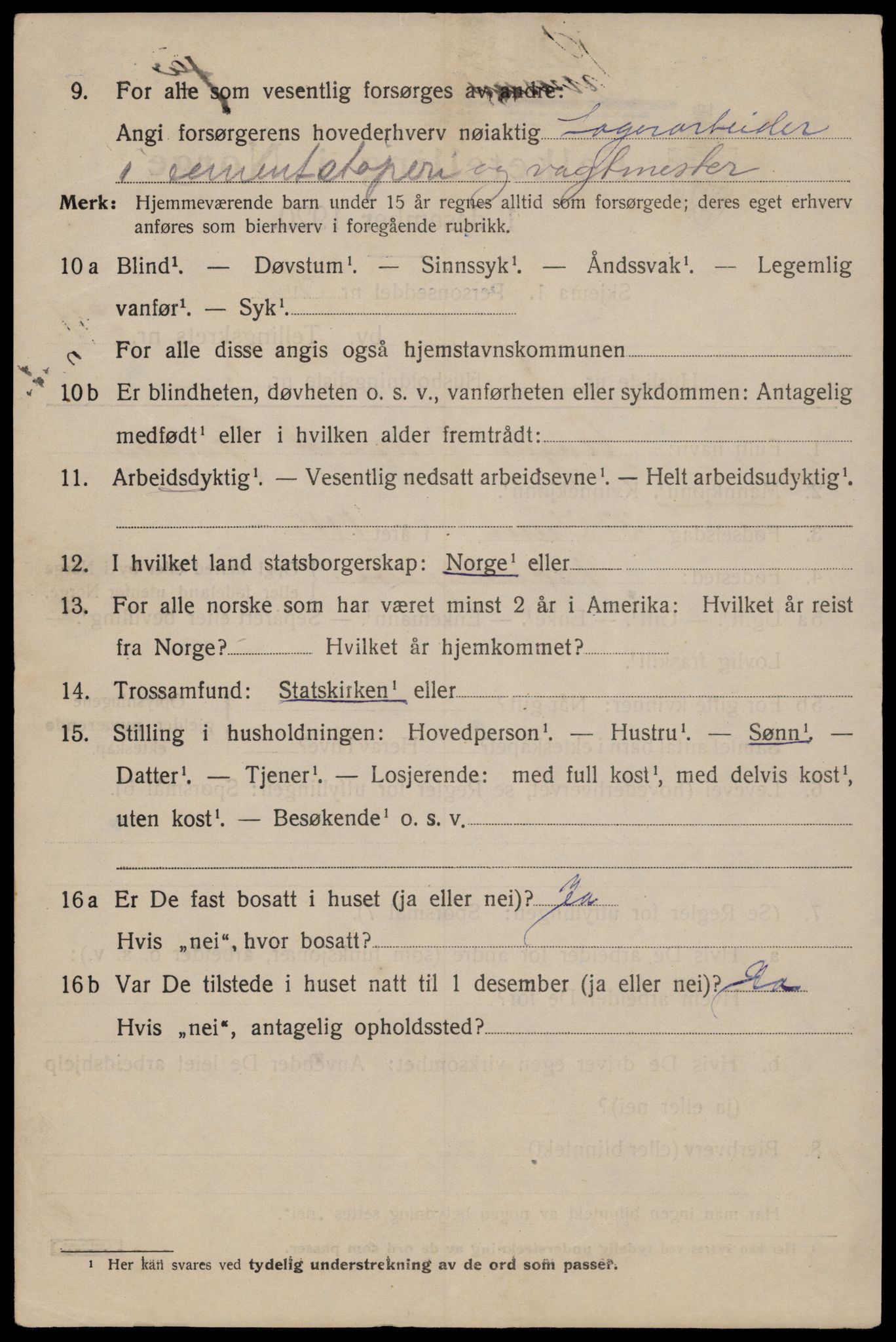 SAT, 1920 census for Trondheim, 1920, p. 65353