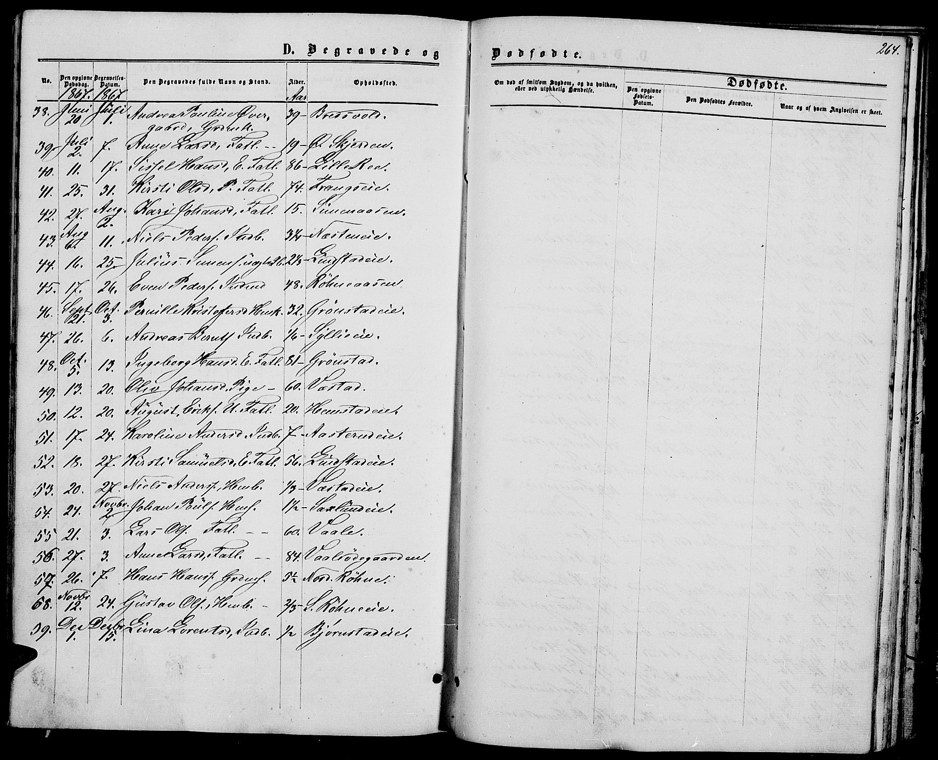 Stange prestekontor, AV/SAH-PREST-002/L/L0006: Parish register (copy) no. 6, 1864-1882, p. 264