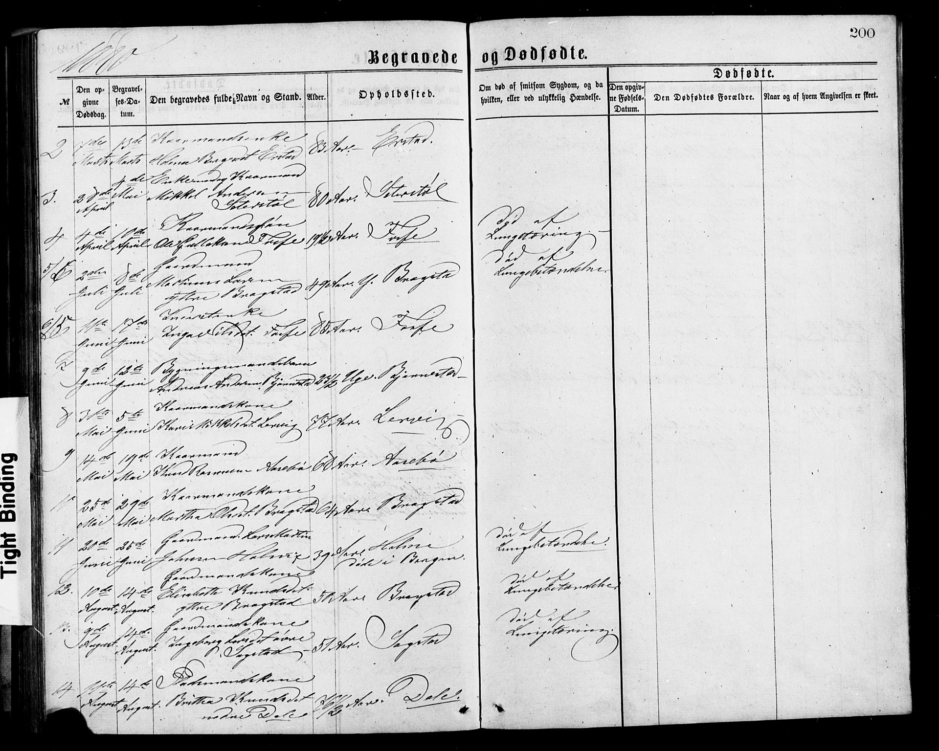 Alversund Sokneprestembete, SAB/A-73901/H/Ha/Hab: Parish register (copy) no. C 2, 1867-1880, p. 200