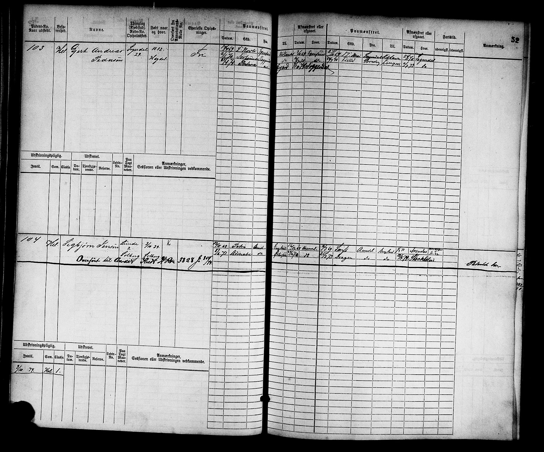 Sogndal mønstringskrets, SAK/2031-0020/F/Fb/L0001: Hovedrulle nr. 1-382, P-2, 1870-1889, p. 55