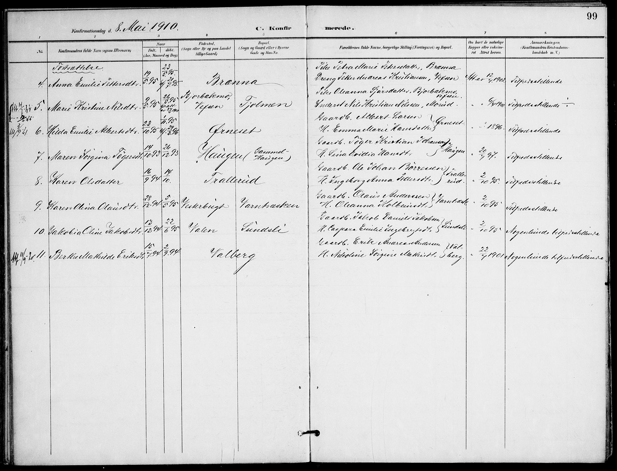 Ministerialprotokoller, klokkerbøker og fødselsregistre - Nordland, AV/SAT-A-1459/823/L0326: Parish register (official) no. 823A03, 1899-1919, p. 99