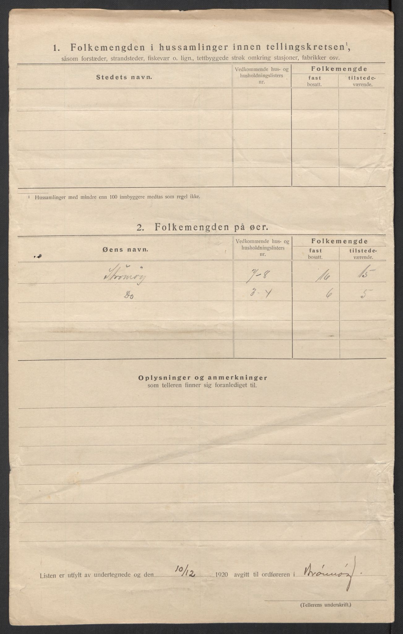 SAT, 1920 census for Brønnøy, 1920, p. 24