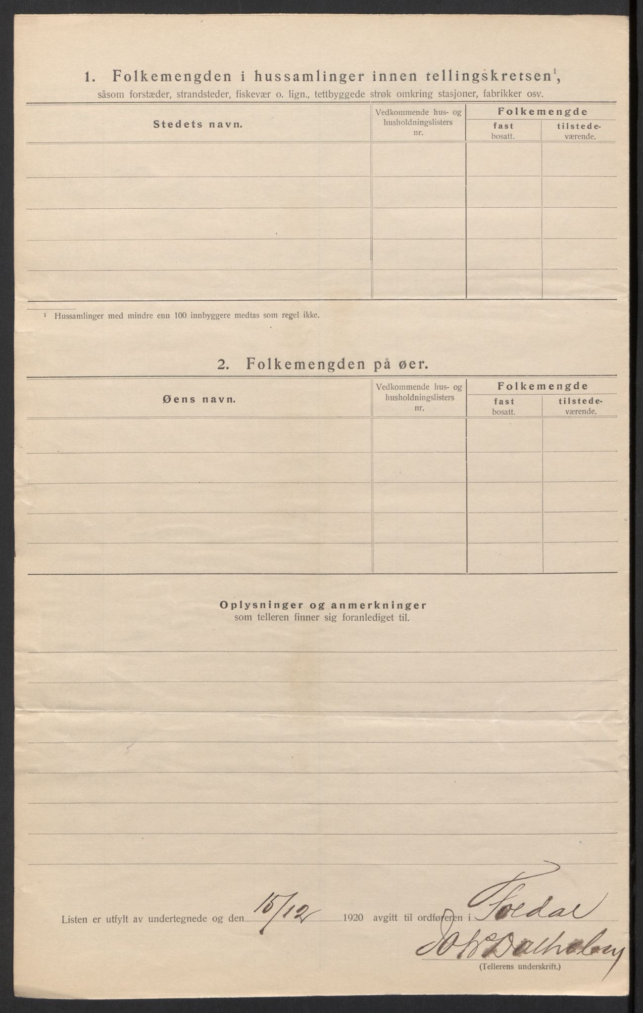 SAH, 1920 census for Folldal, 1920, p. 32