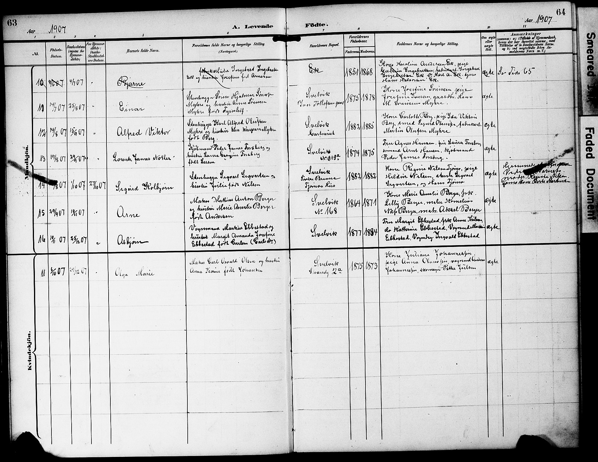 Strømm kirkebøker, AV/SAKO-A-322/G/Gb/L0002: Parish register (copy) no. II 2, 1897-1928, p. 63-64