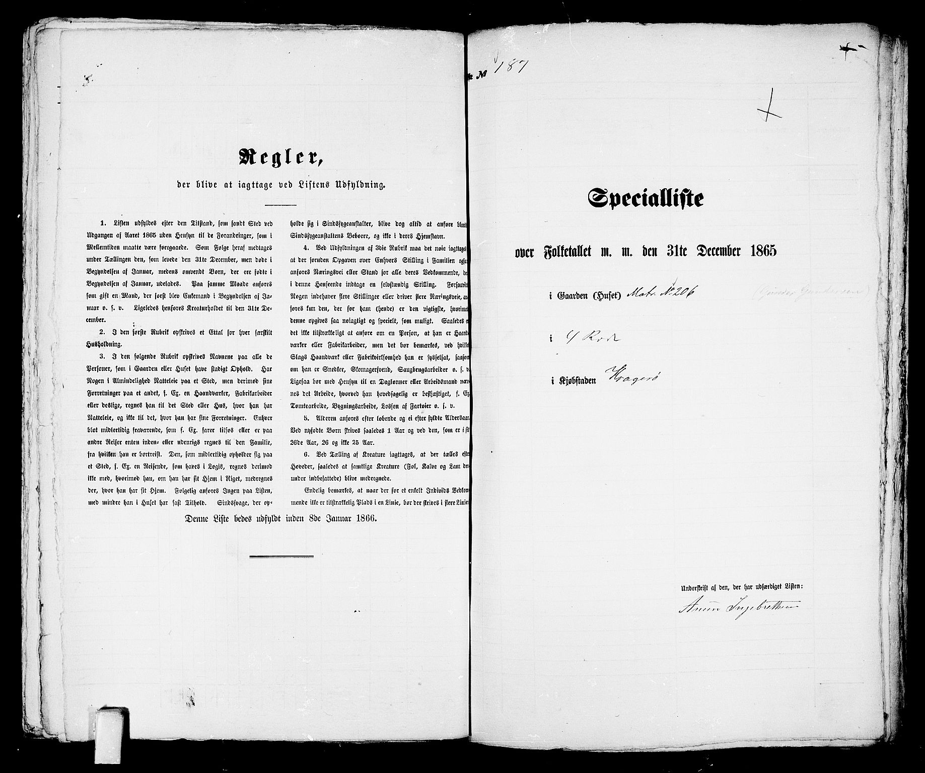 RA, 1865 census for Kragerø/Kragerø, 1865, p. 384