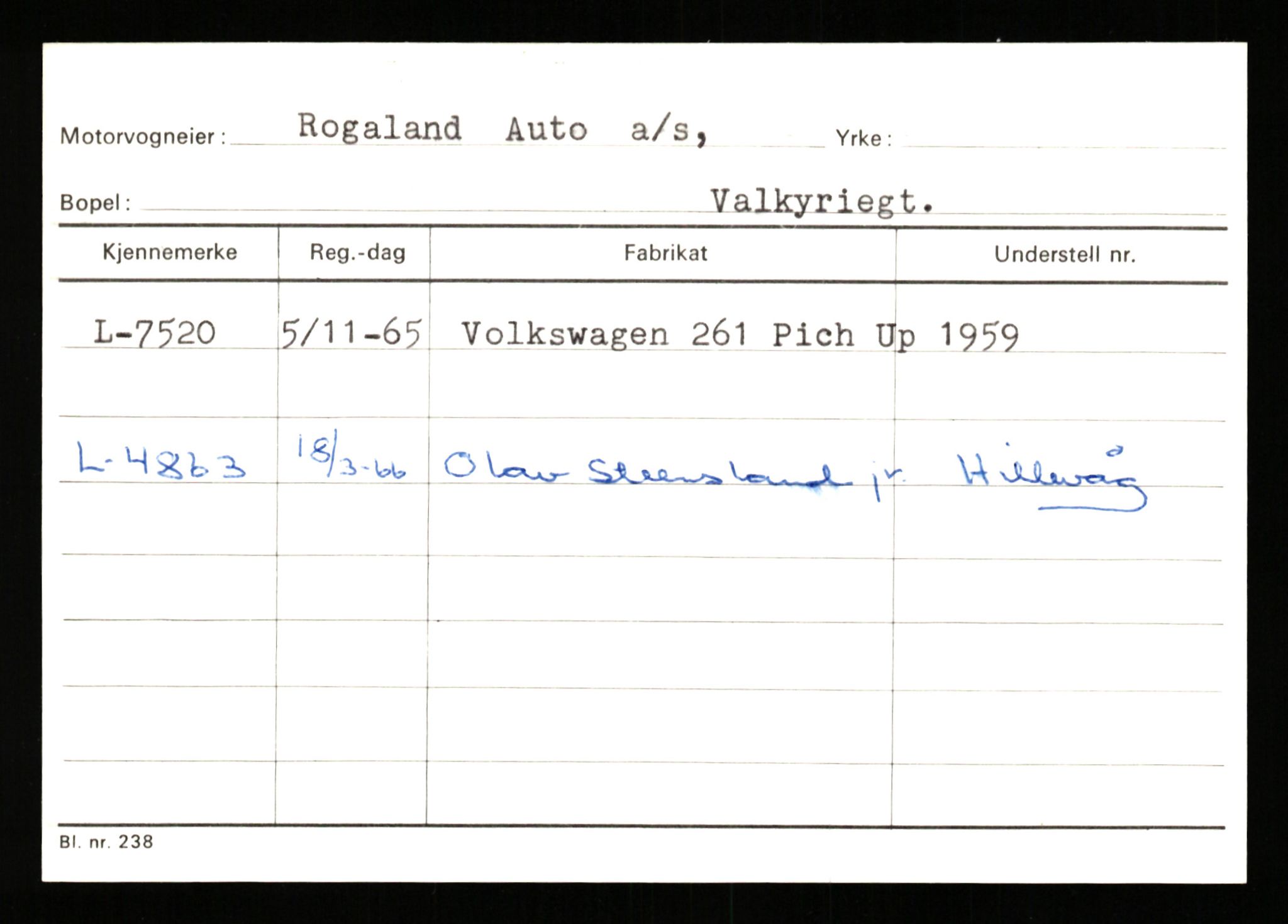 Stavanger trafikkstasjon, AV/SAST-A-101942/0/G/L0002: Registreringsnummer: 5791 - 10405, 1930-1971, p. 825