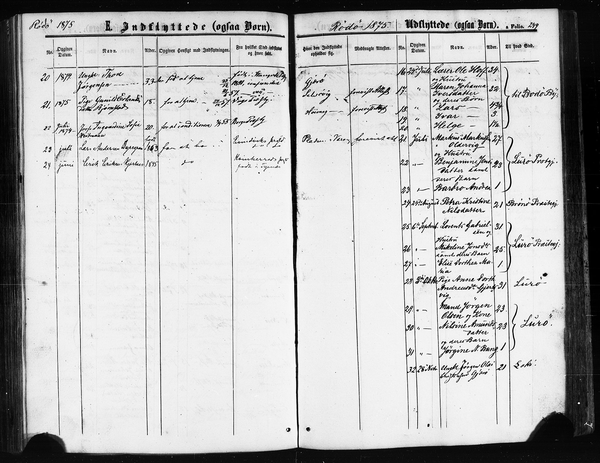 Ministerialprotokoller, klokkerbøker og fødselsregistre - Nordland, AV/SAT-A-1459/841/L0607: Parish register (official) no. 841A11 /1, 1863-1877, p. 249