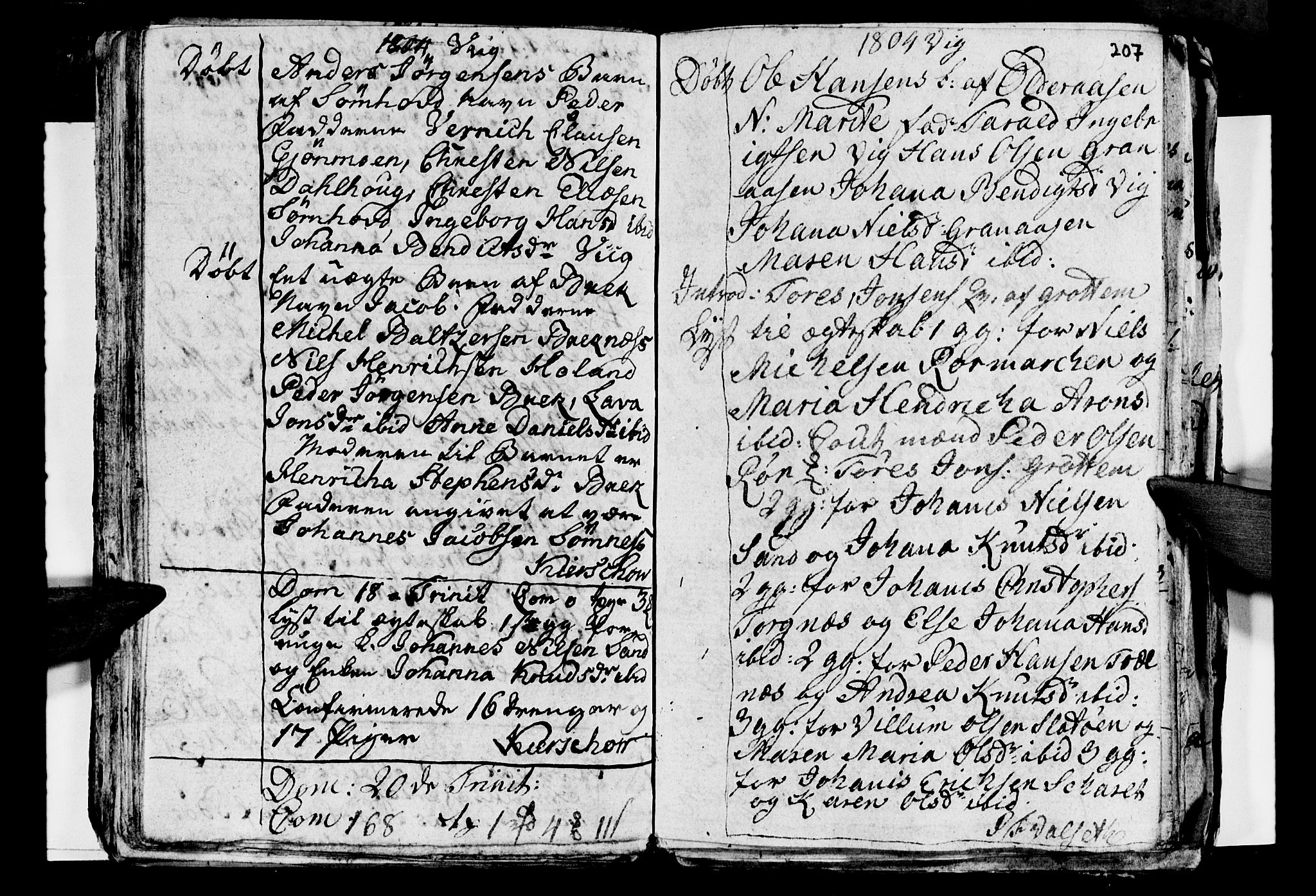 Ministerialprotokoller, klokkerbøker og fødselsregistre - Nordland, AV/SAT-A-1459/812/L0184: Parish register (copy) no. 812C02, 1793-1809, p. 207