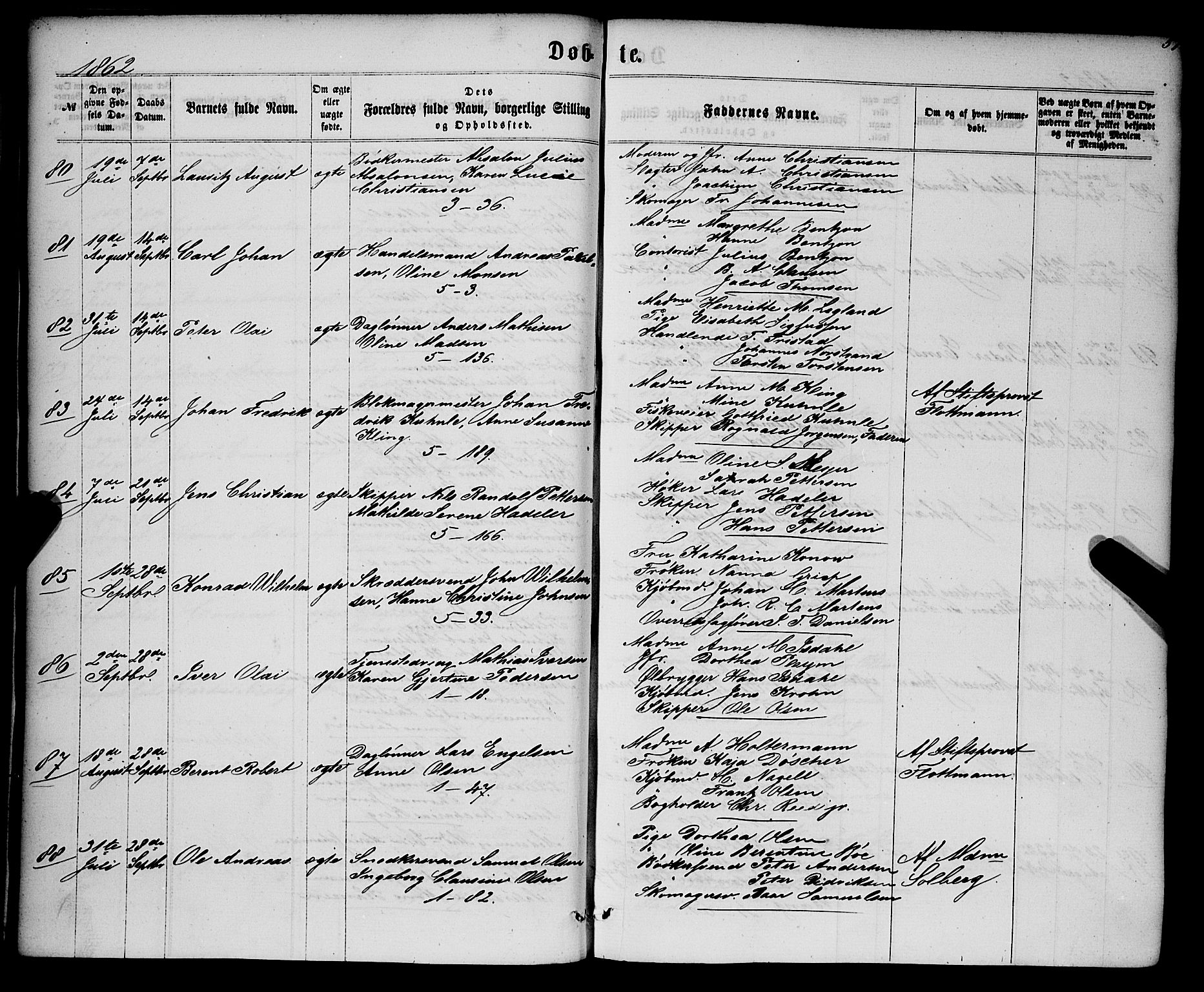 Nykirken Sokneprestembete, AV/SAB-A-77101/H/Haa/L0015: Parish register (official) no. B 2, 1858-1869, p. 57