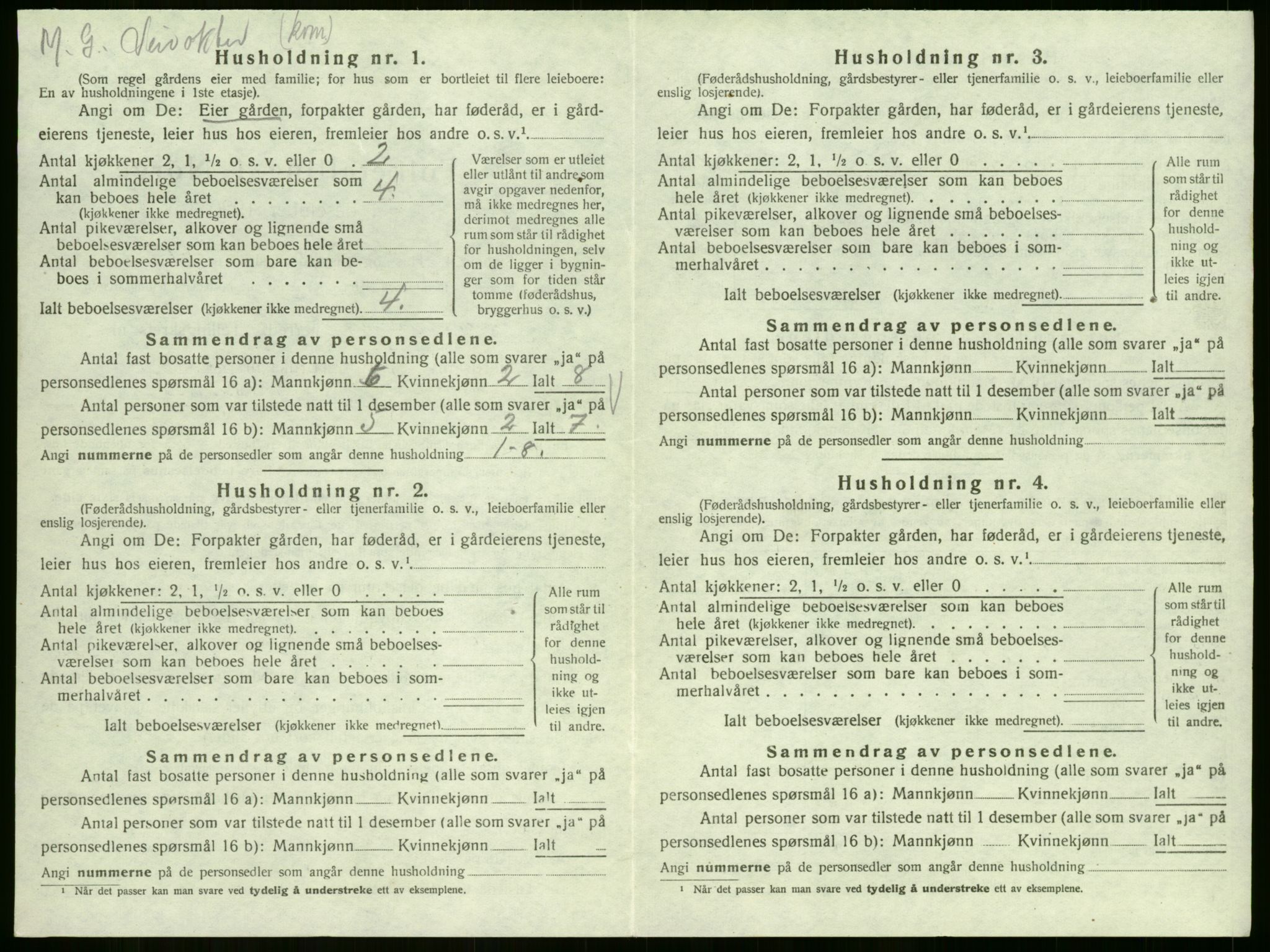 SAKO, 1920 census for Sem, 1920, p. 866