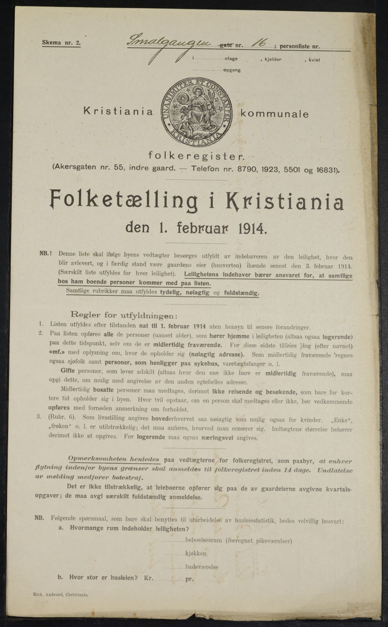 OBA, Municipal Census 1914 for Kristiania, 1914, p. 96942