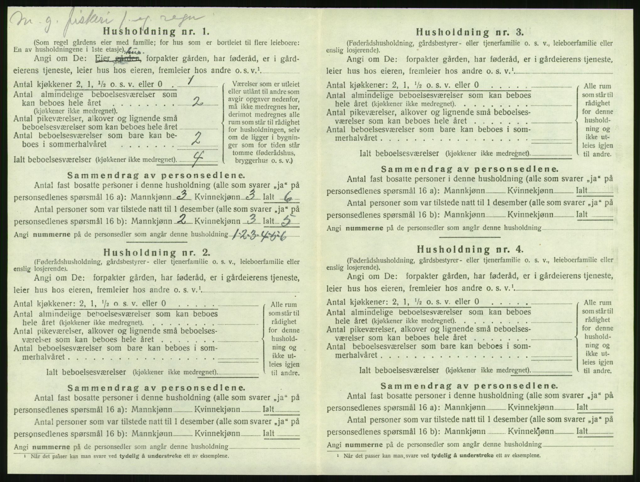 SAT, 1920 census for Brattvær, 1920, p. 437