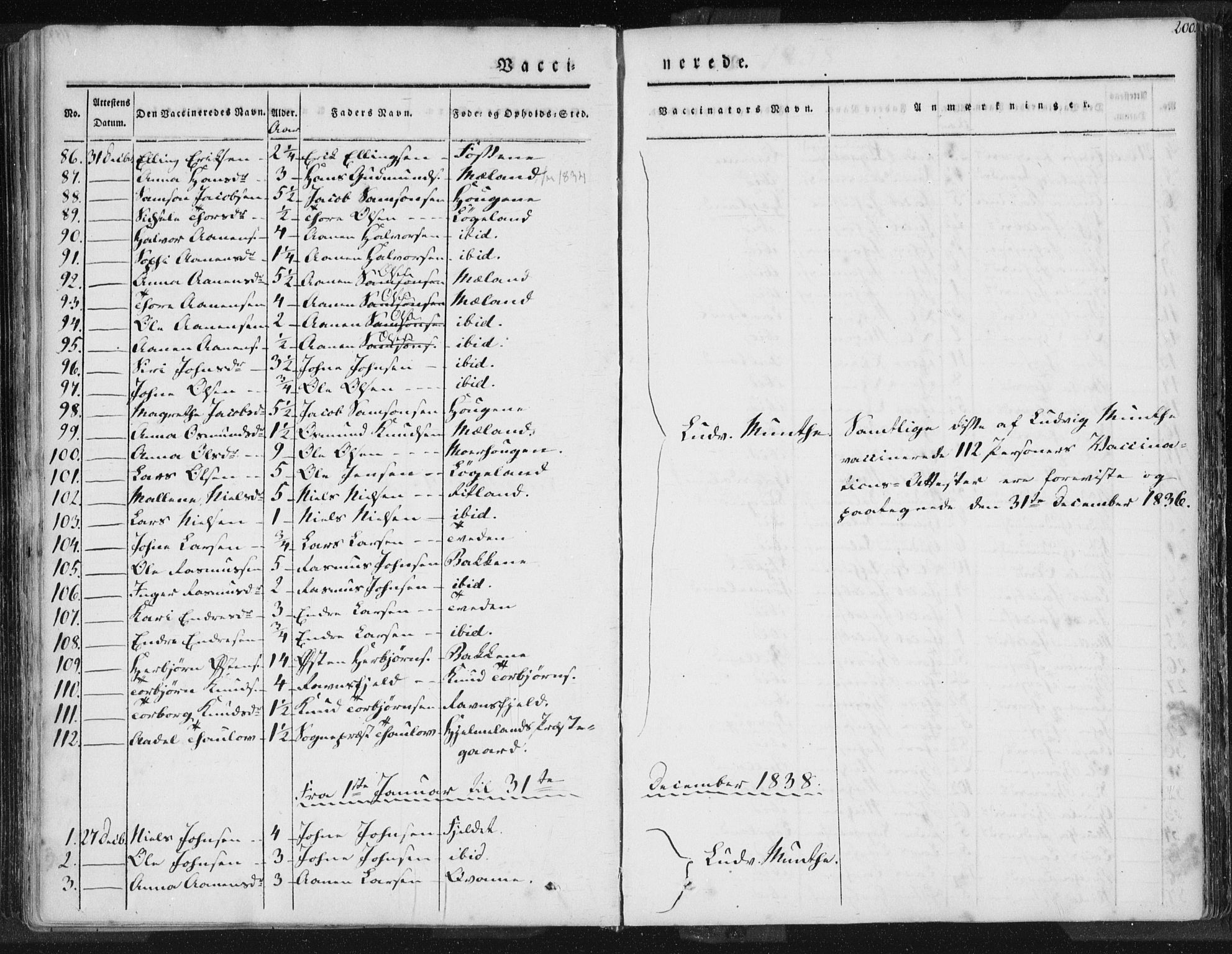 Hjelmeland sokneprestkontor, AV/SAST-A-101843/01/IV/L0006: Parish register (official) no. A 6, 1834-1845, p. 200