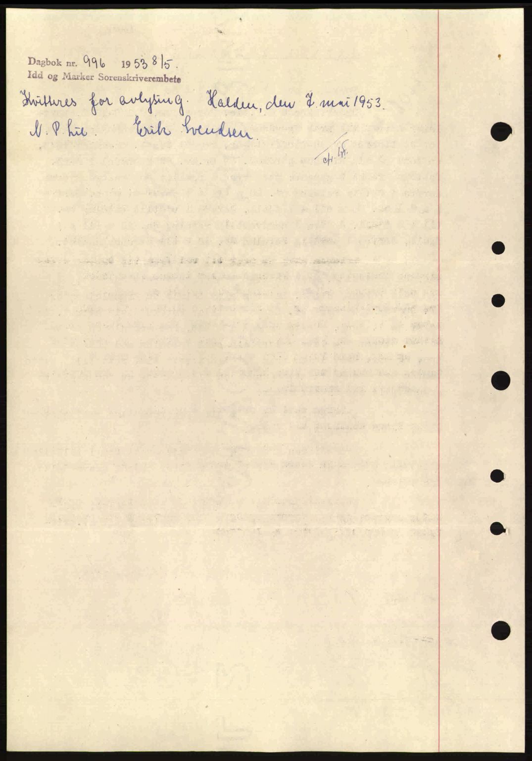 Idd og Marker sorenskriveri, AV/SAO-A-10283/G/Gb/Gbb/L0006: Mortgage book no. A6, 1943-1944, Diary no: : 537/1944