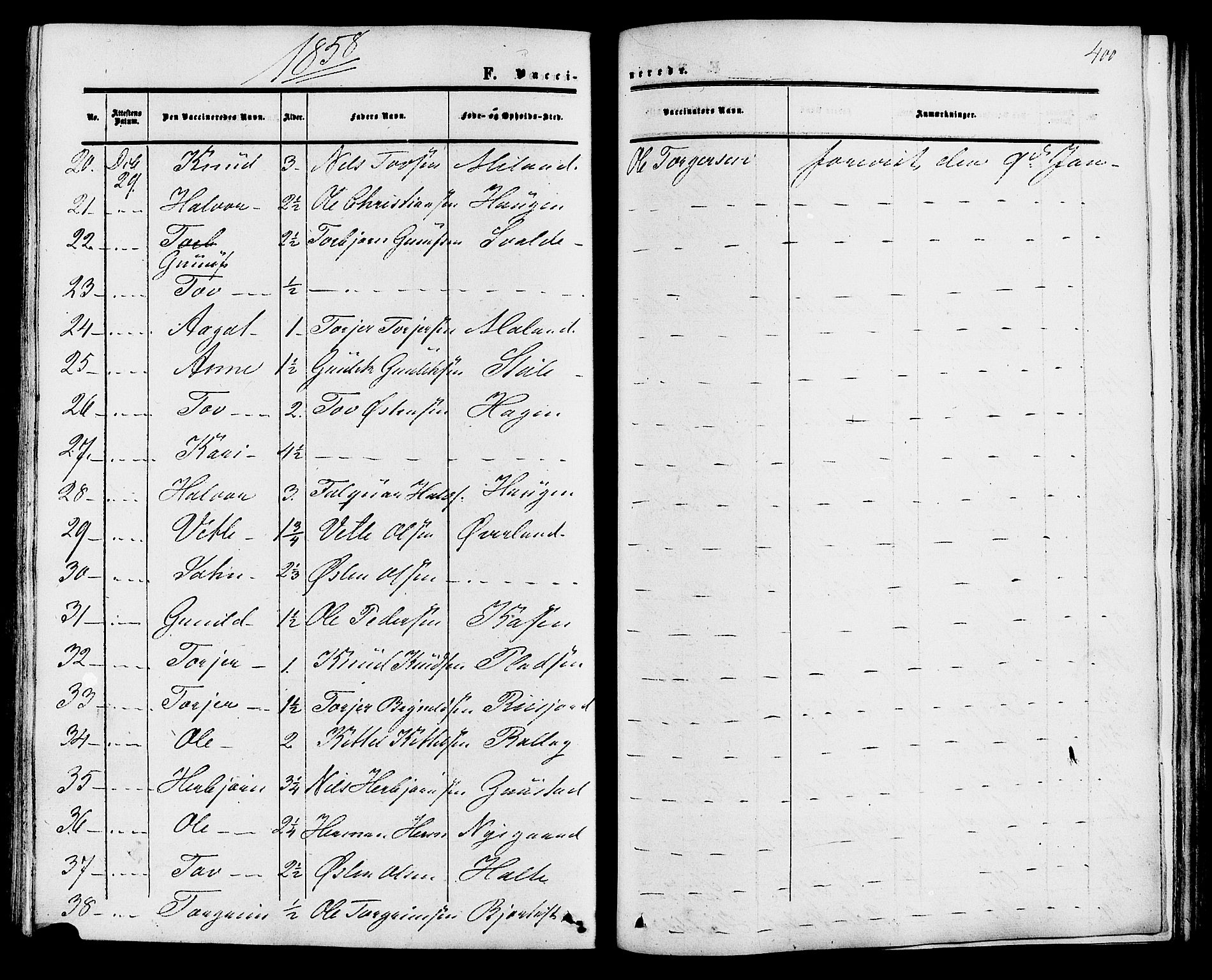 Tinn kirkebøker, AV/SAKO-A-308/F/Fa/L0006: Parish register (official) no. I 6, 1857-1878, p. 400