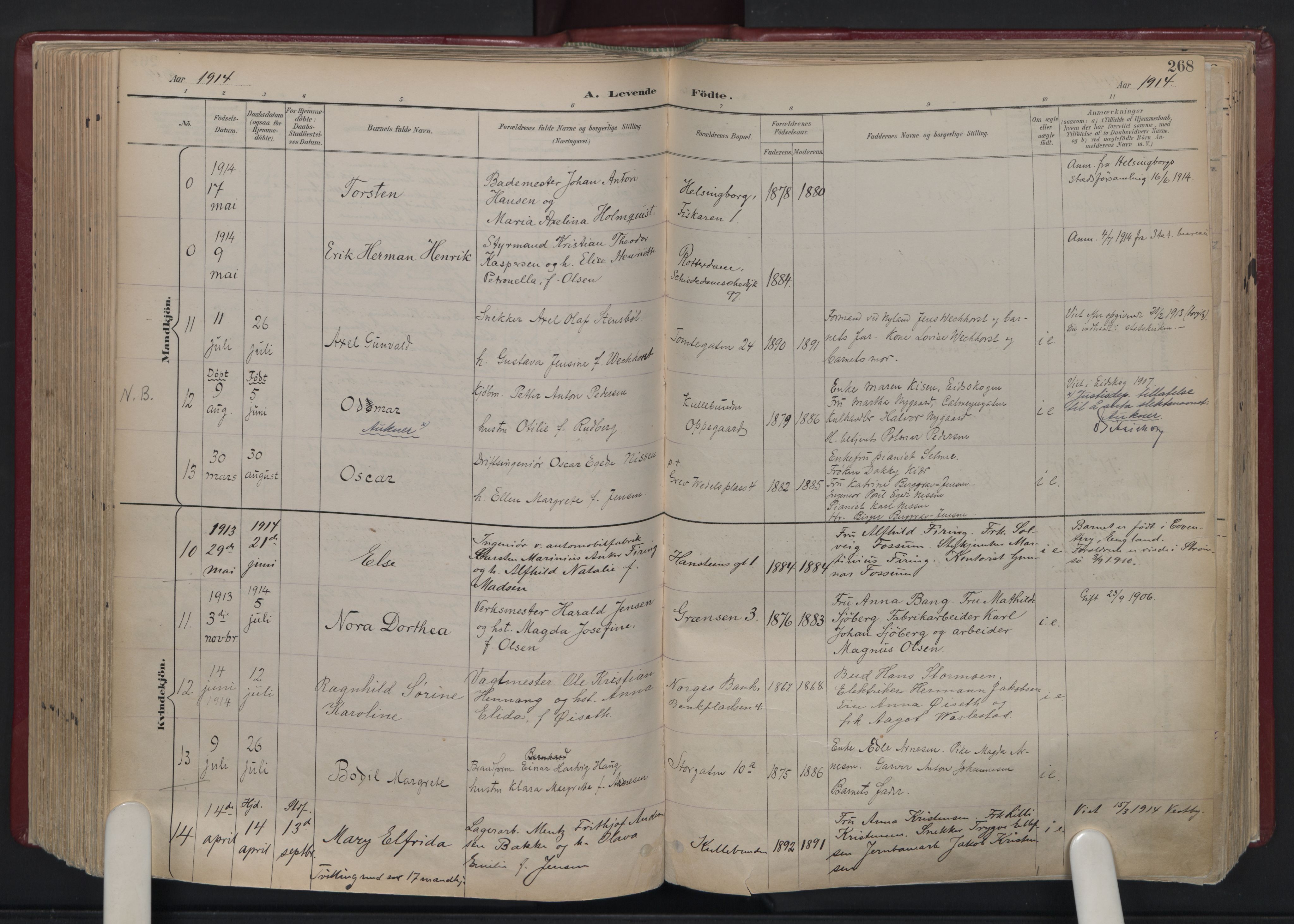 Oslo domkirke Kirkebøker, AV/SAO-A-10752/F/Fa/L0039: Parish register (official) no. 39, 1893-1932, p. 268