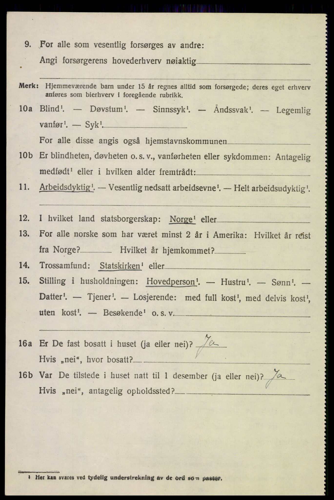 SAH, 1920 census for Eina, 1920, p. 2933