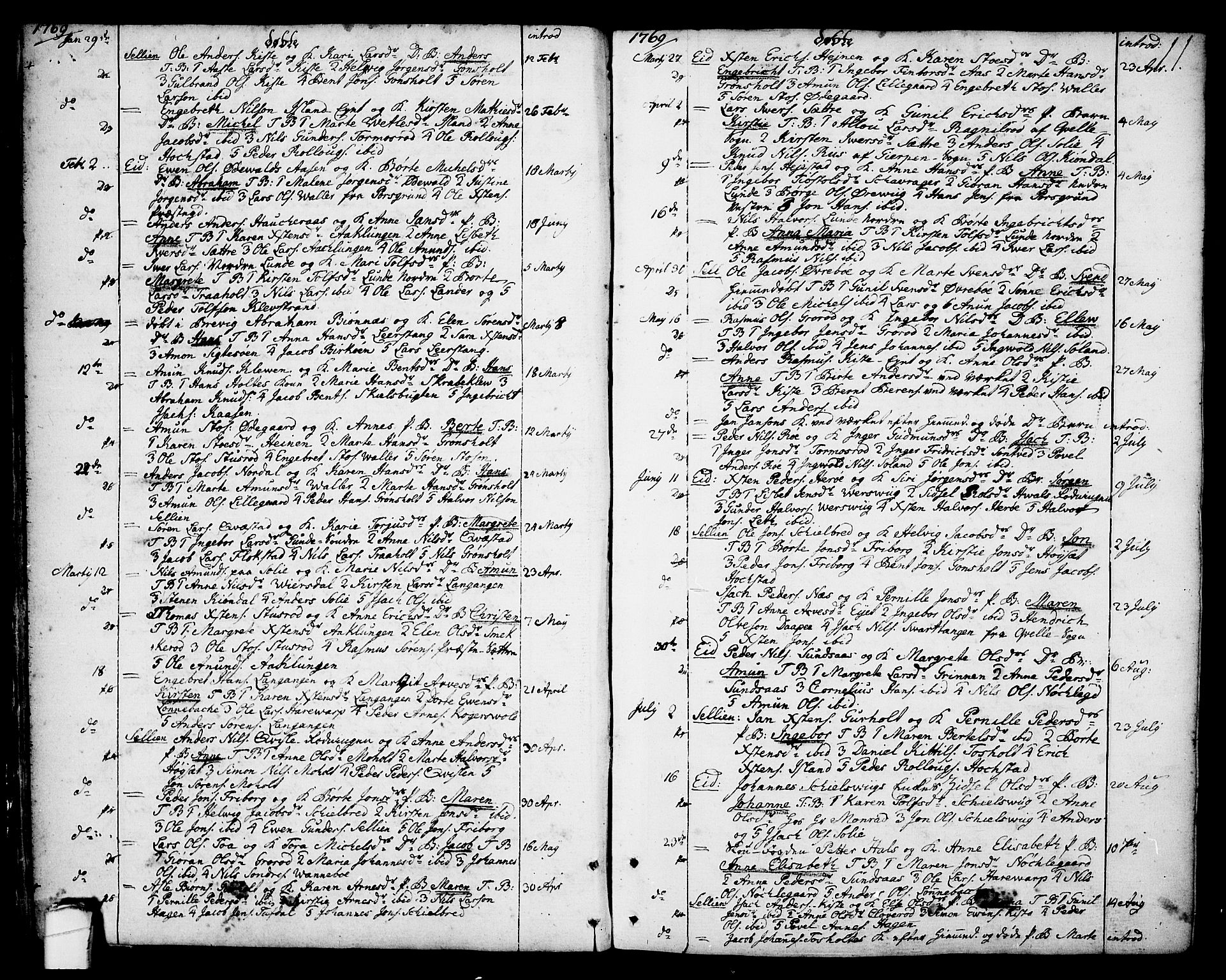 Eidanger kirkebøker, SAKO/A-261/F/Fa/L0006: Parish register (official) no. 6, 1764-1814, p. 11