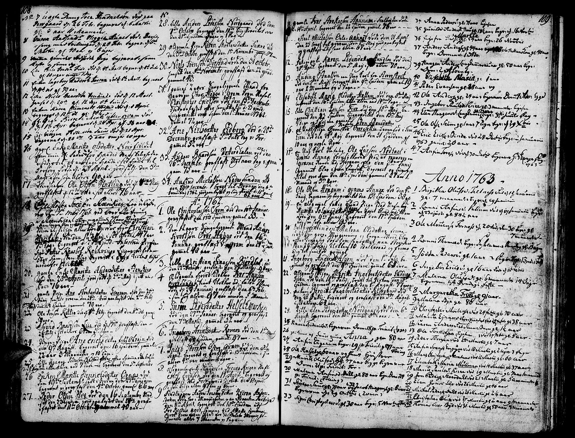 Ministerialprotokoller, klokkerbøker og fødselsregistre - Nord-Trøndelag, SAT/A-1458/746/L0440: Parish register (official) no. 746A02, 1760-1815, p. 108-109