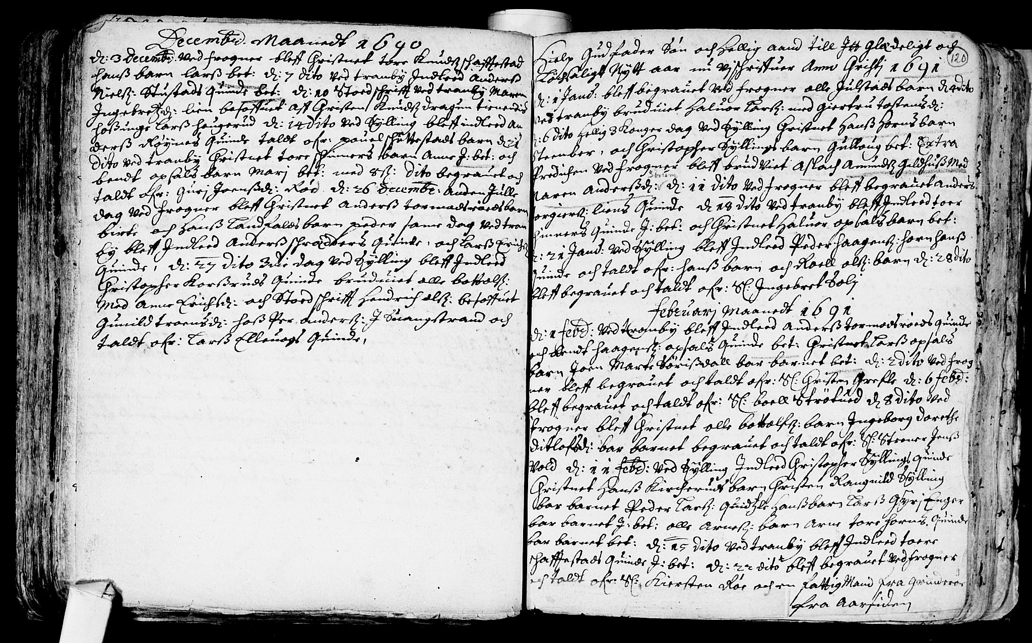 Lier kirkebøker, SAKO/A-230/F/Fa/L0001: Parish register (official) no. I 1, 1672-1701, p. 120
