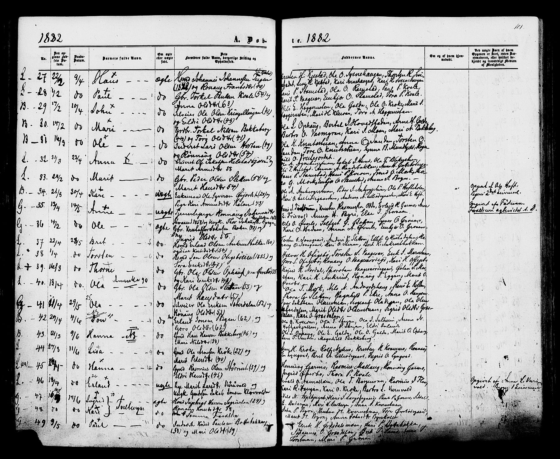 Lom prestekontor, AV/SAH-PREST-070/K/L0007: Parish register (official) no. 7, 1863-1884, p. 101