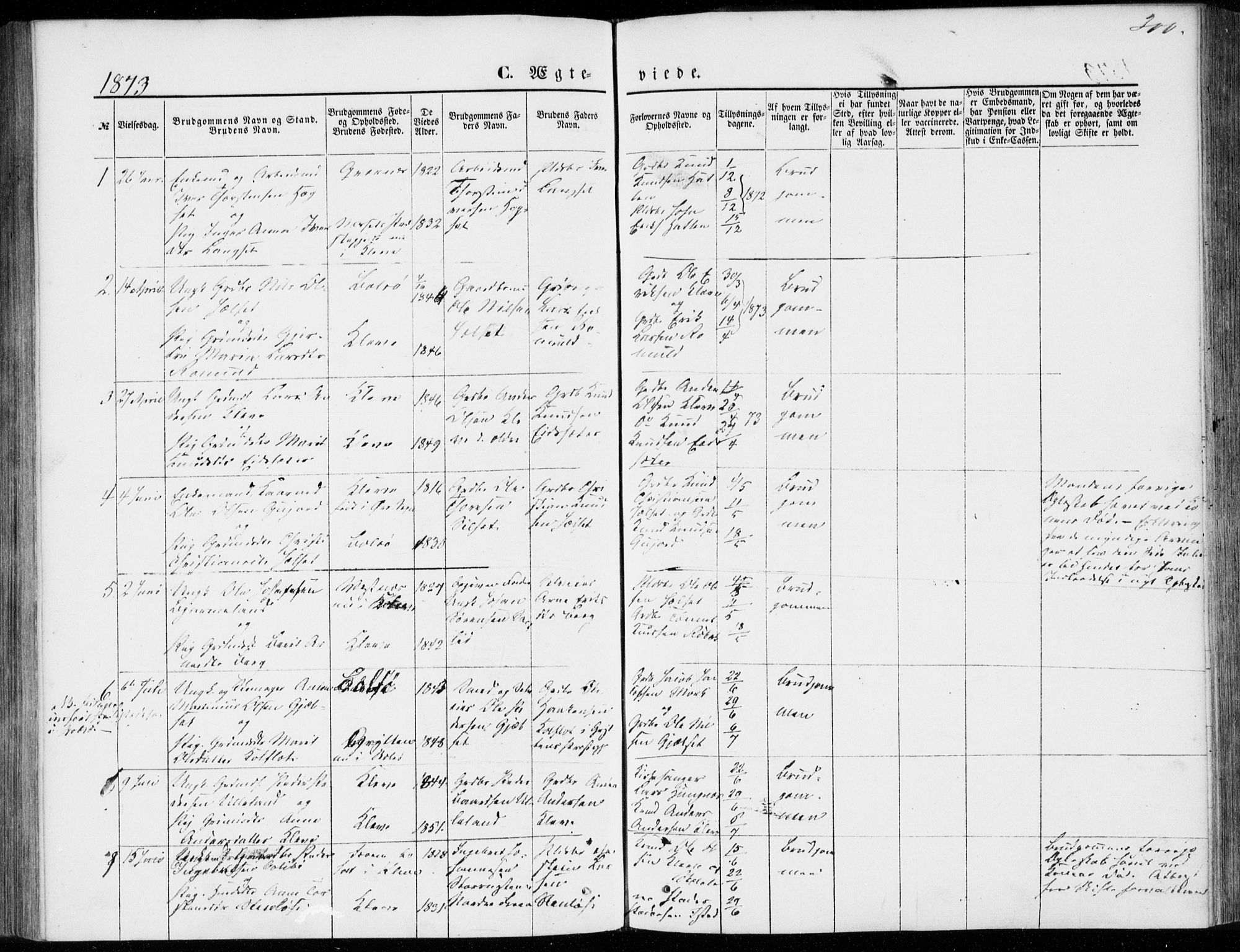 Ministerialprotokoller, klokkerbøker og fødselsregistre - Møre og Romsdal, AV/SAT-A-1454/557/L0681: Parish register (official) no. 557A03, 1869-1886, p. 300